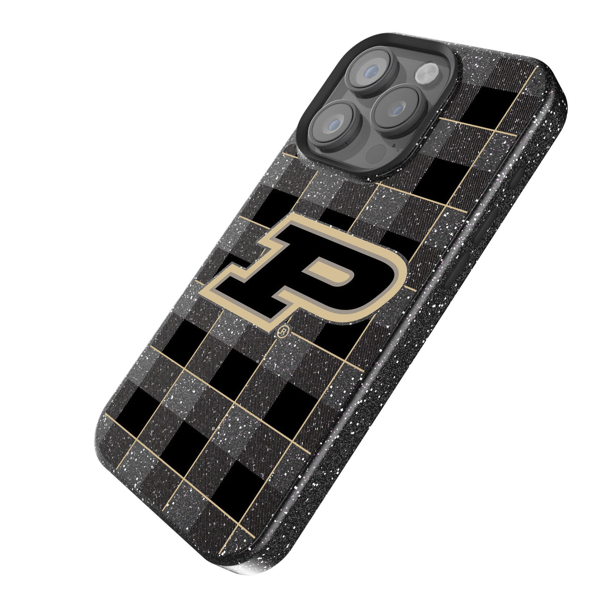 Purdue University Boilermakers Plaid Bling Phone Case