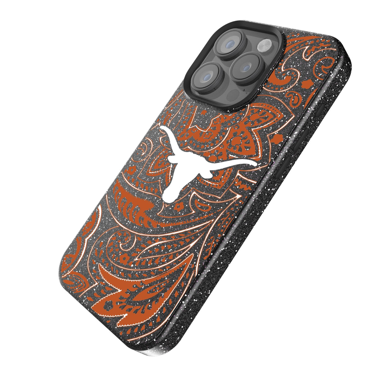 University of Texas Longhorns Paisley Bling Phone Case