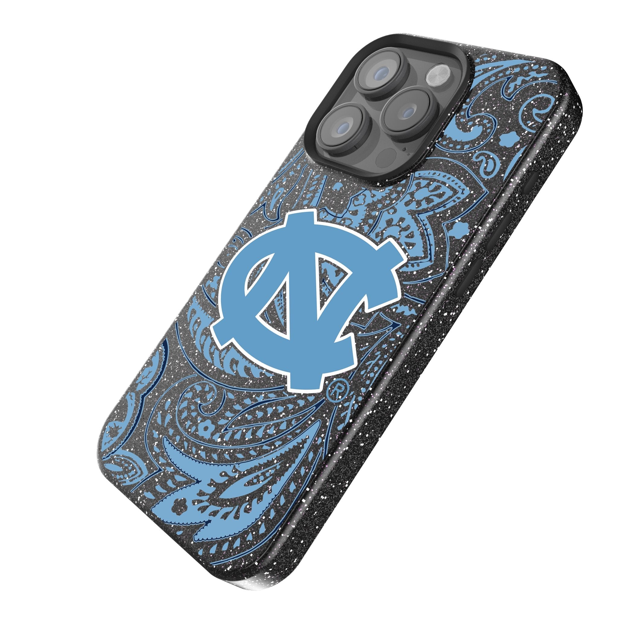 University of North Carolina Tar Heels Paisley Bling Phone Case 2