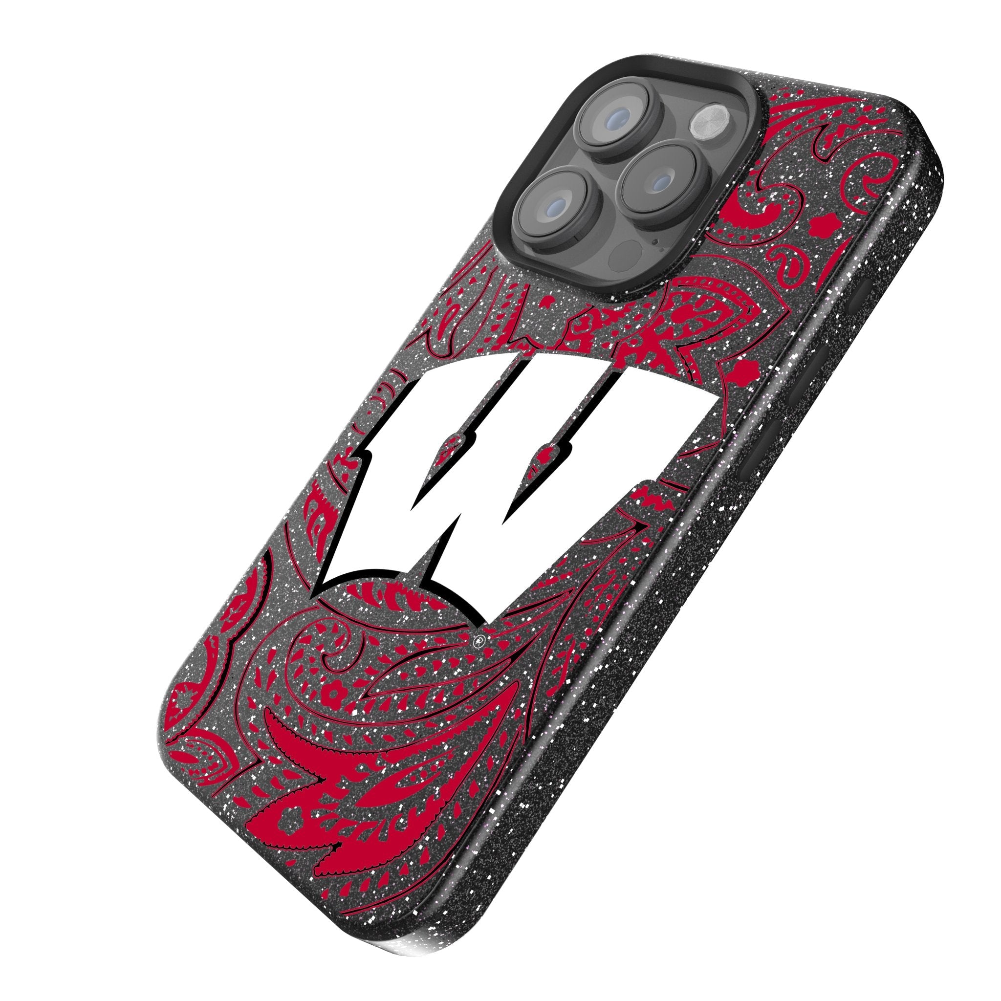 University of Wisconsin Badgers Paisley Bling Phone Case 2