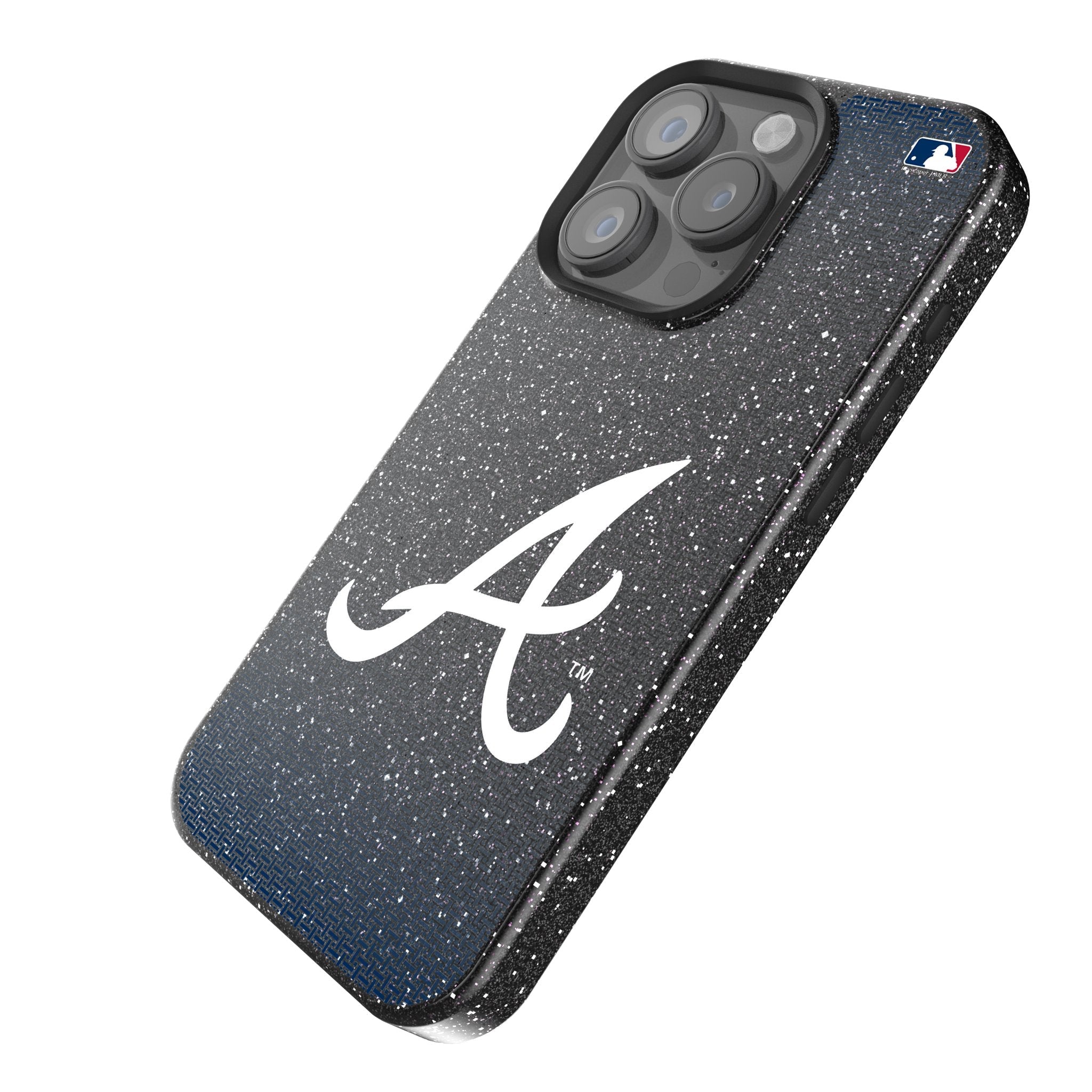 Atlanta Braves Linen Bling Phone Case for Apple iPhone