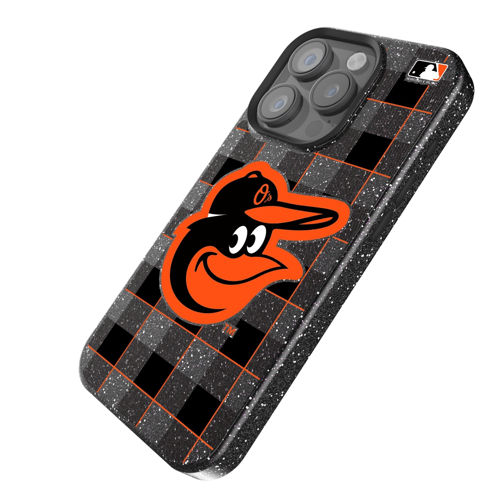 Baltimore Orioles Plaid Bling Phone Case
