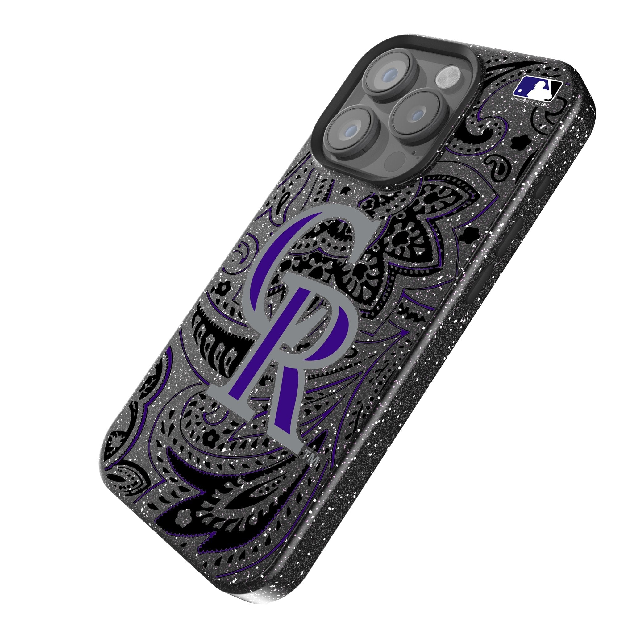 Colorado Rockies Paisley Bling Phone Case