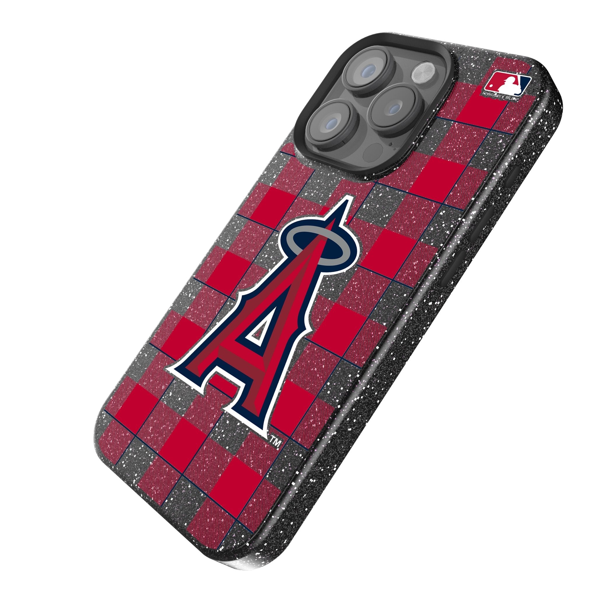 Los Angeles Angels Plaid Bling Phone Case 2