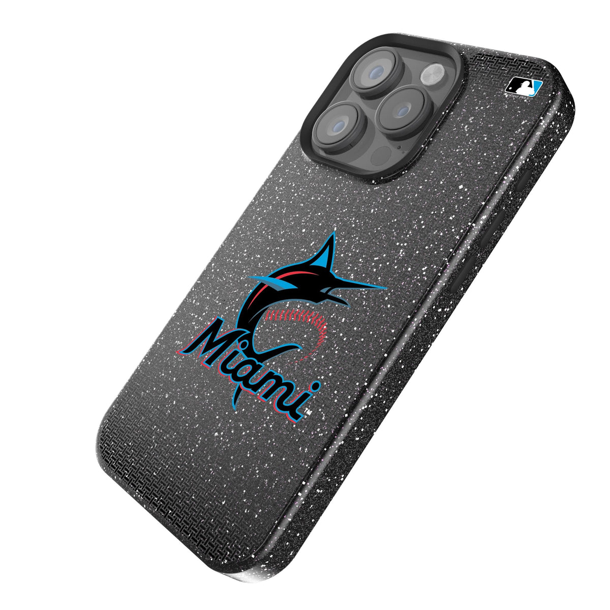Miami Marlins Linen Bling Phone Case for Apple iPhone 2