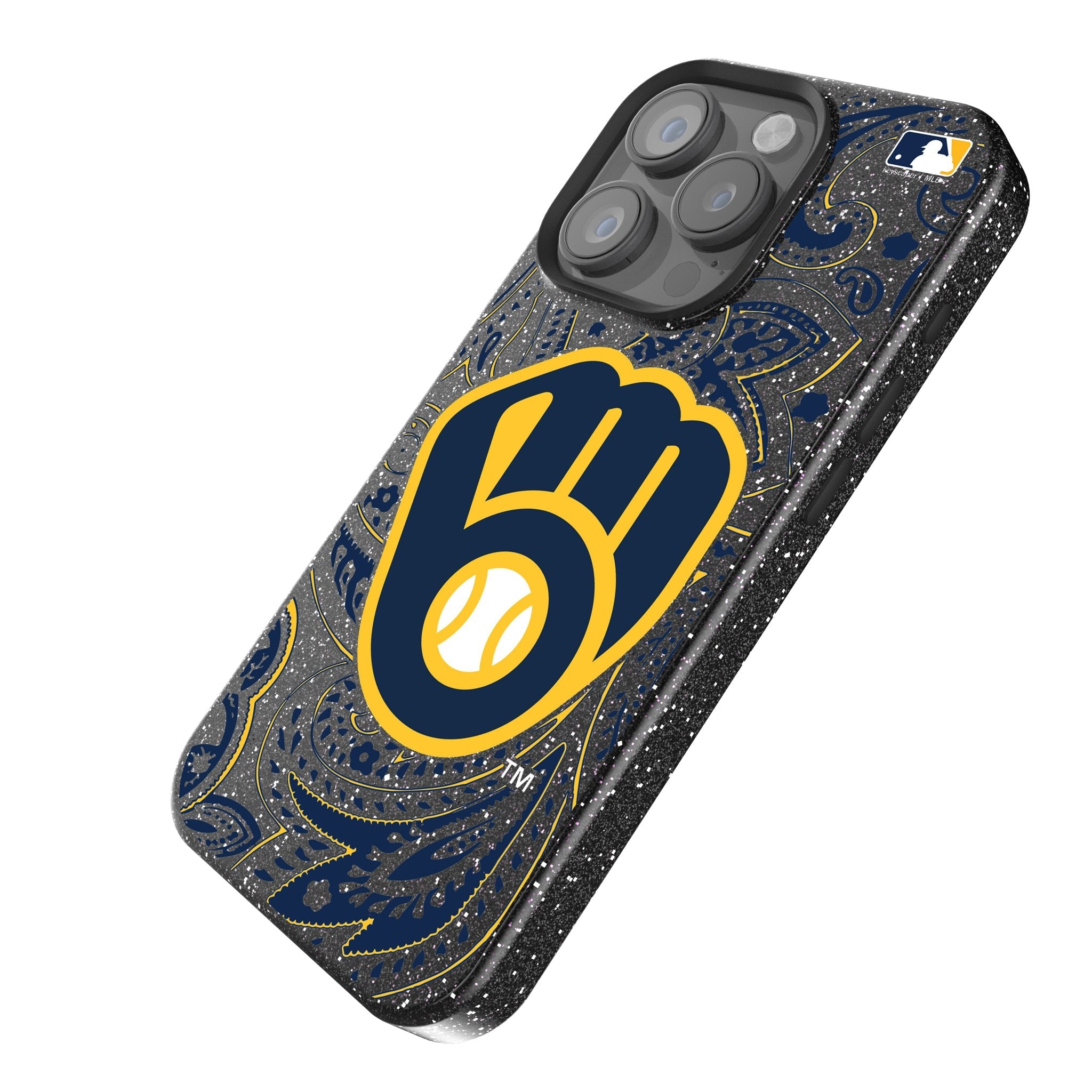 Milwaukee Brewers Paisley Bling Phone Case 2