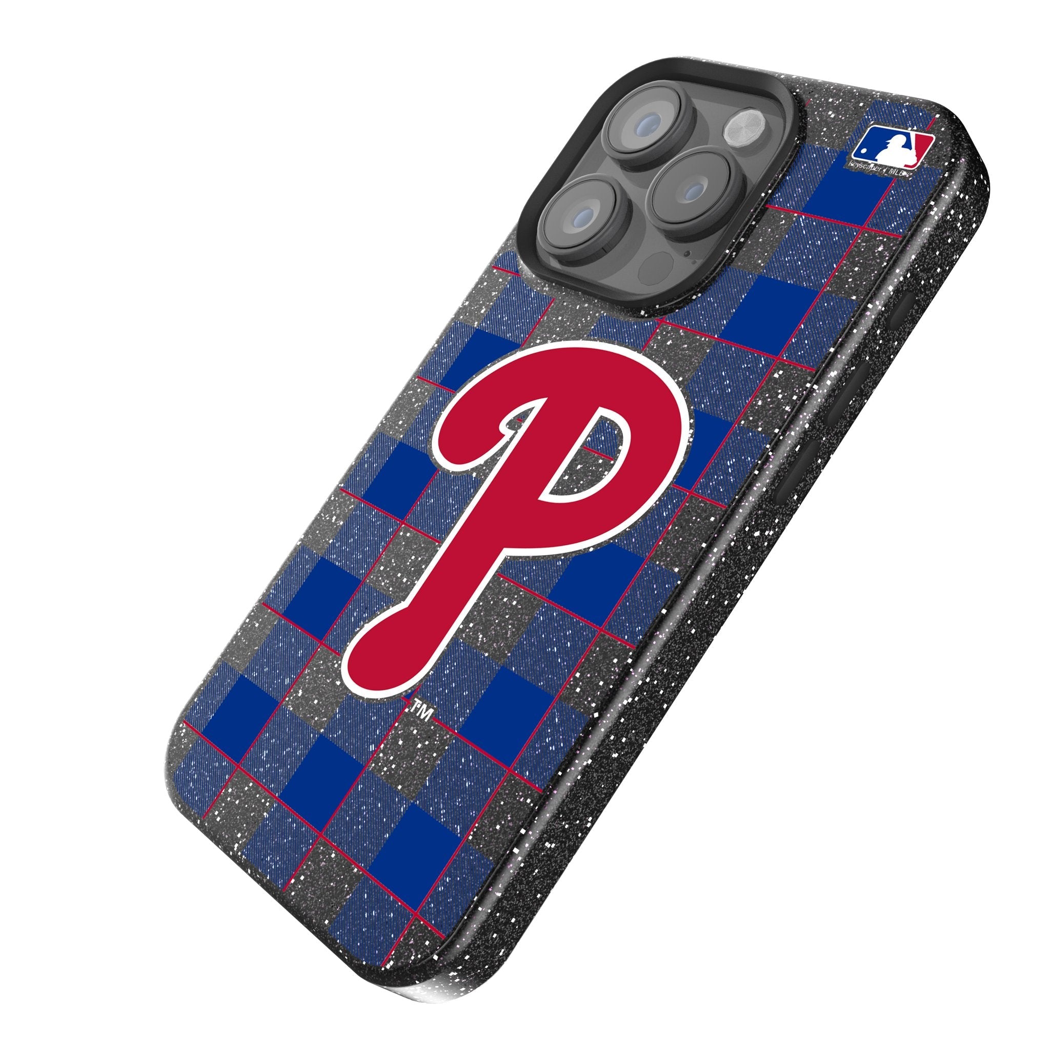 Philadelphia Phillies Plaid Bling Phone Case 2