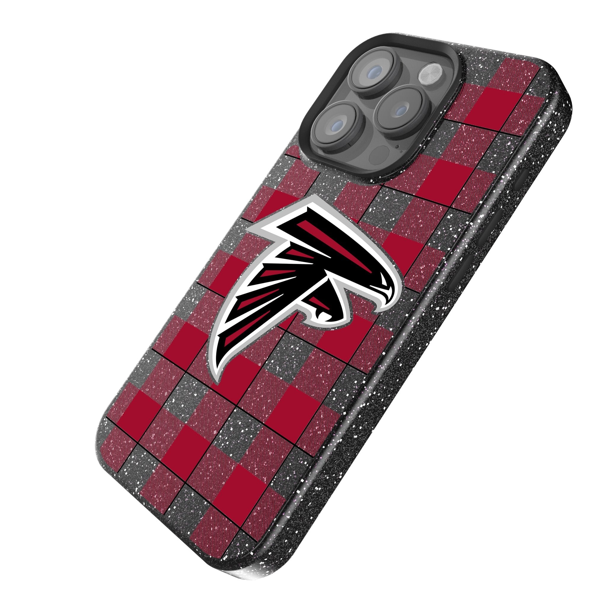 Atlanta Falcons Plaid Bling Phone Case