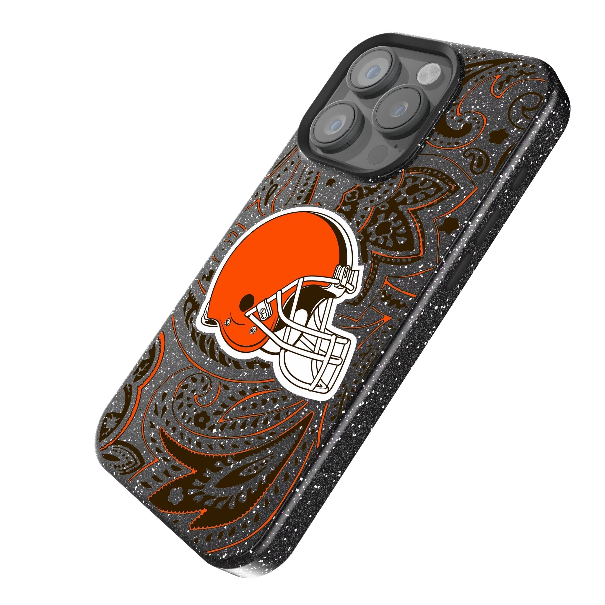 Cleveland Browns Paisley Bling Phone Case for Apple iPhone 2