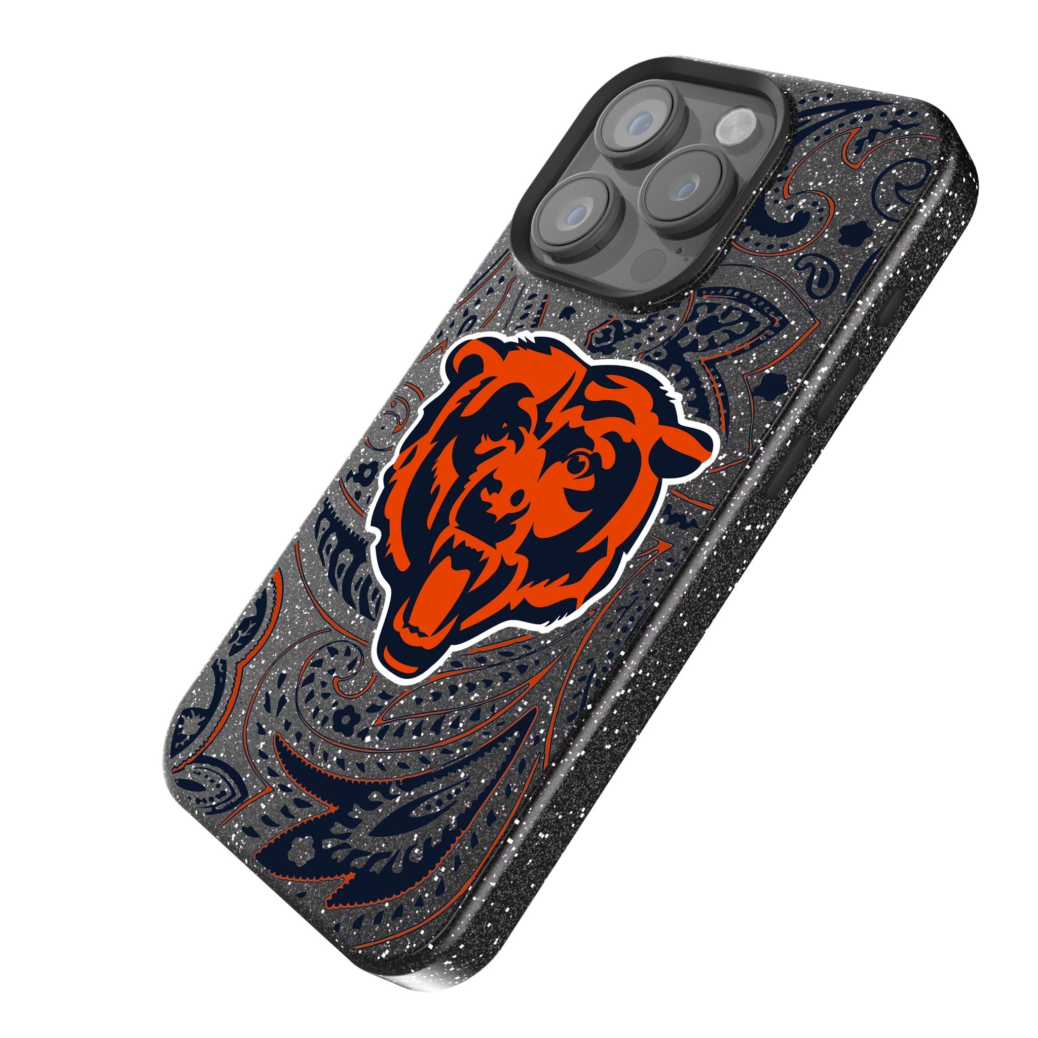 Chicago Bears Paisley Bling Phone Case 2