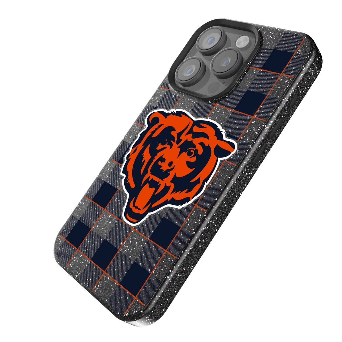 Chicago Bears Plaid Bling Phone Case 2