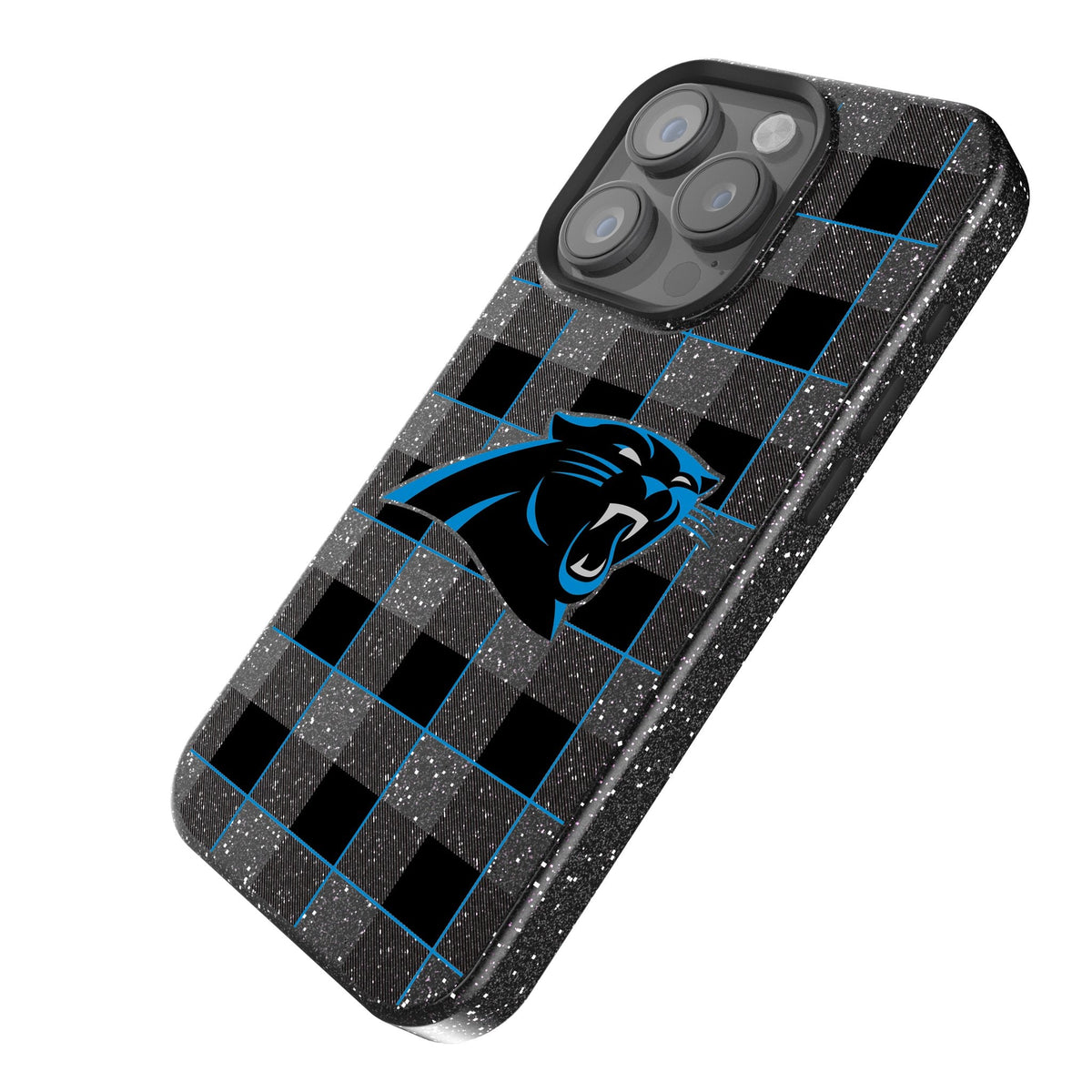 Carolina Panthers Plaid Bling Phone Case 2