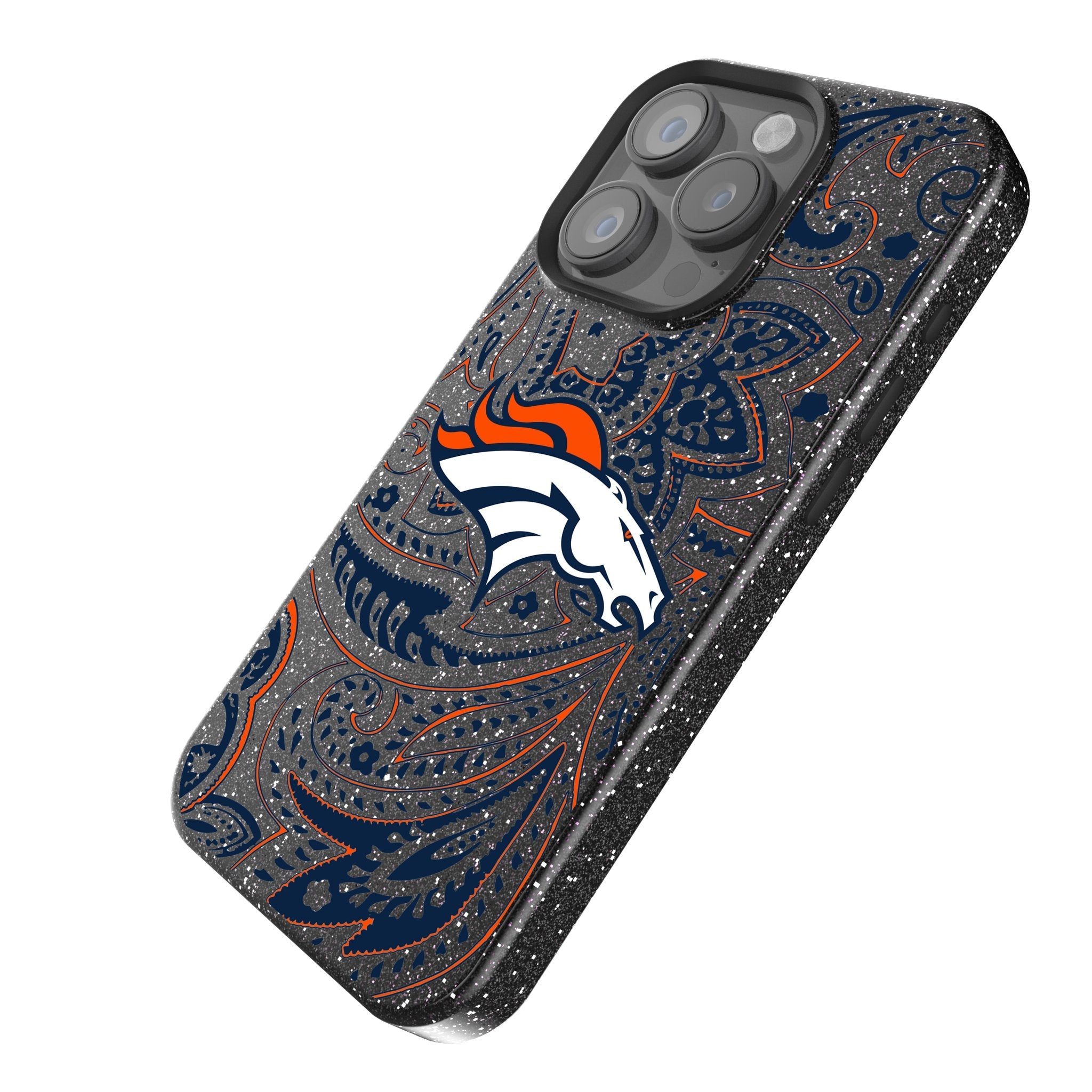 Denver Broncos Paisley Bling Phone Case 2