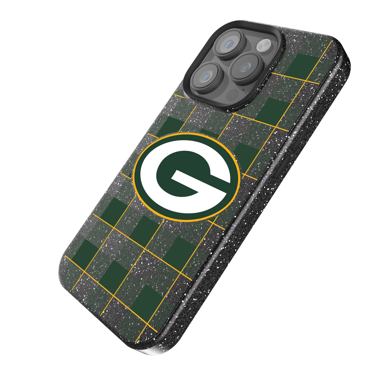 Green Bay Packers Plaid Bling Phone Case 2