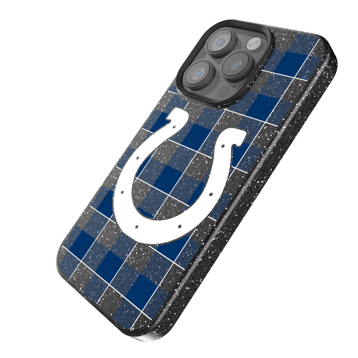 Indianapolis Colts Plaid Bling Phone Case 2