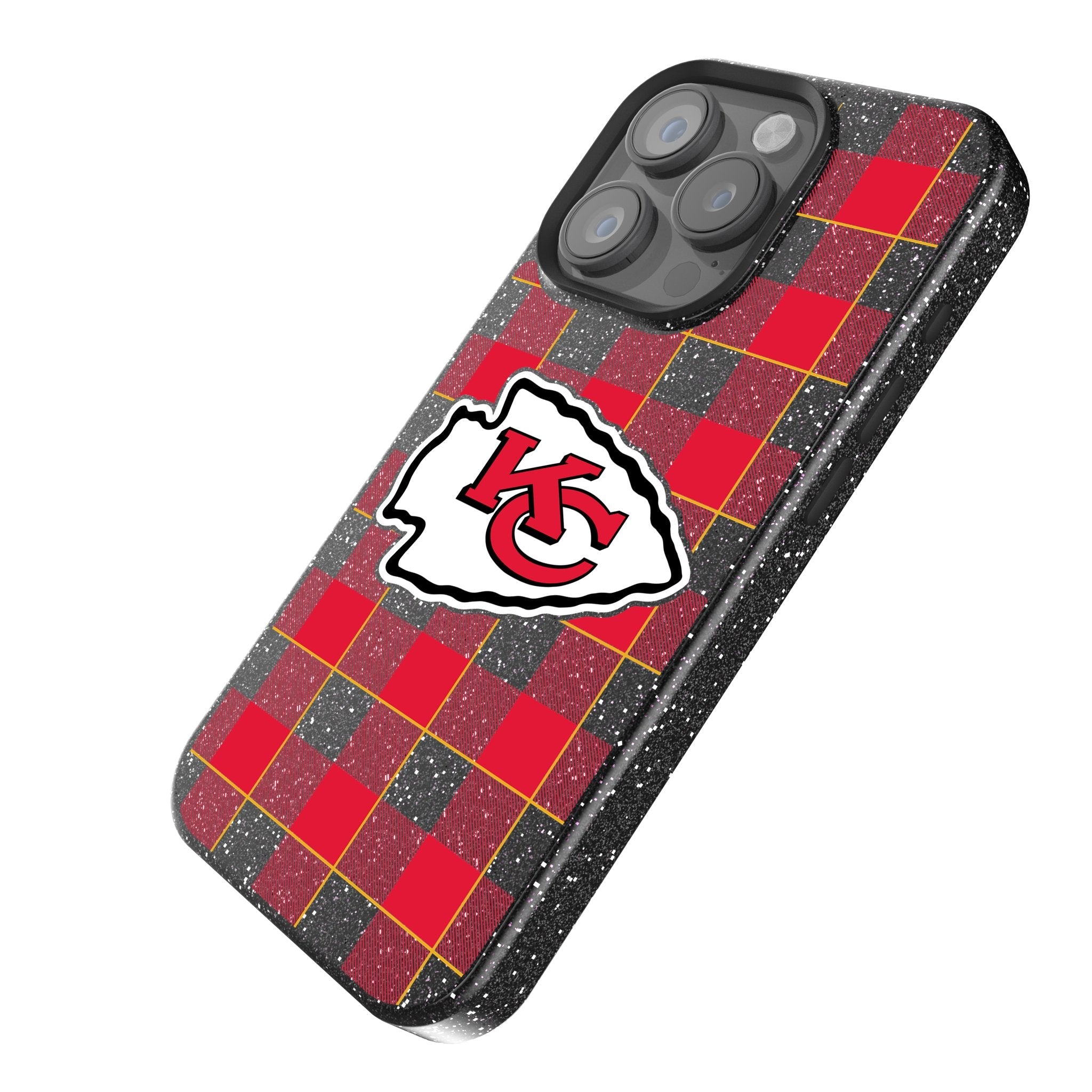 Kansas City Chiefs Plaid Bling Phone Case 2