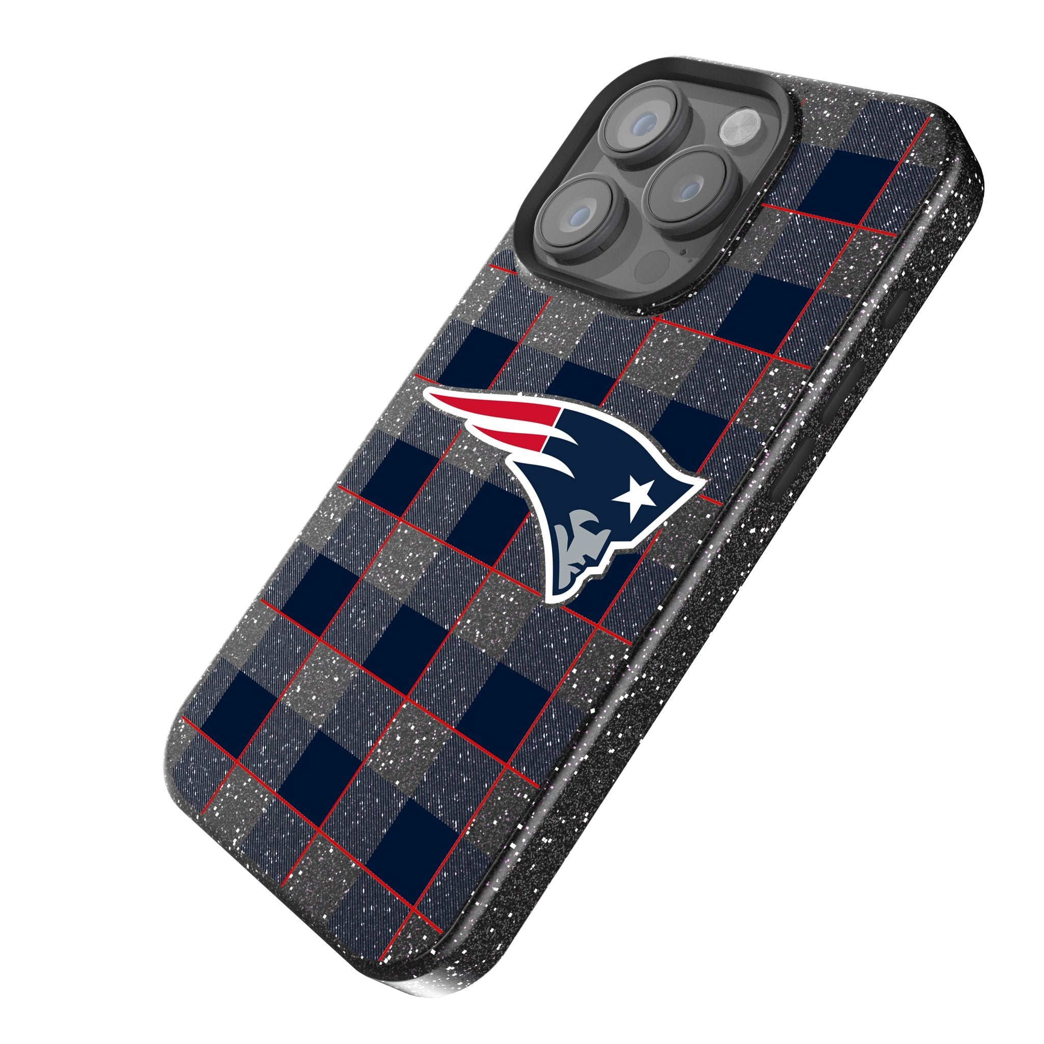 New England Patriots Plaid Bling Phone Case 2