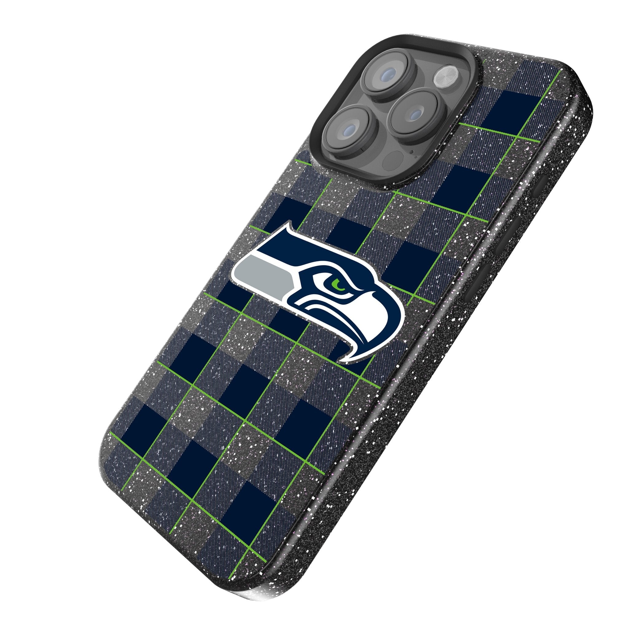 Seattle Seahawks Plaid Bling Phone Case 2