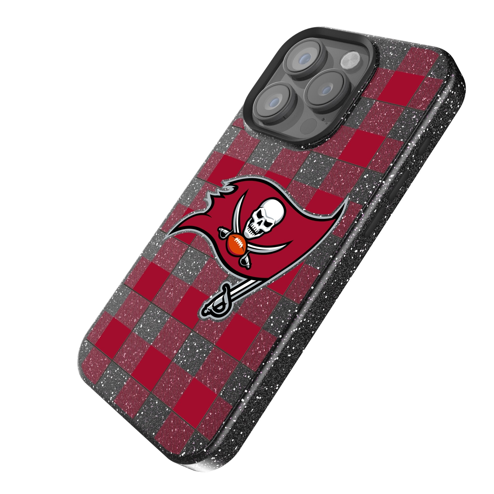 Tampa Bay Buccaneers Plaid Bling Phone Case 2