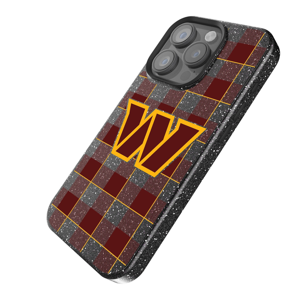 Washington Commanders Plaid Bling Phone Case 2