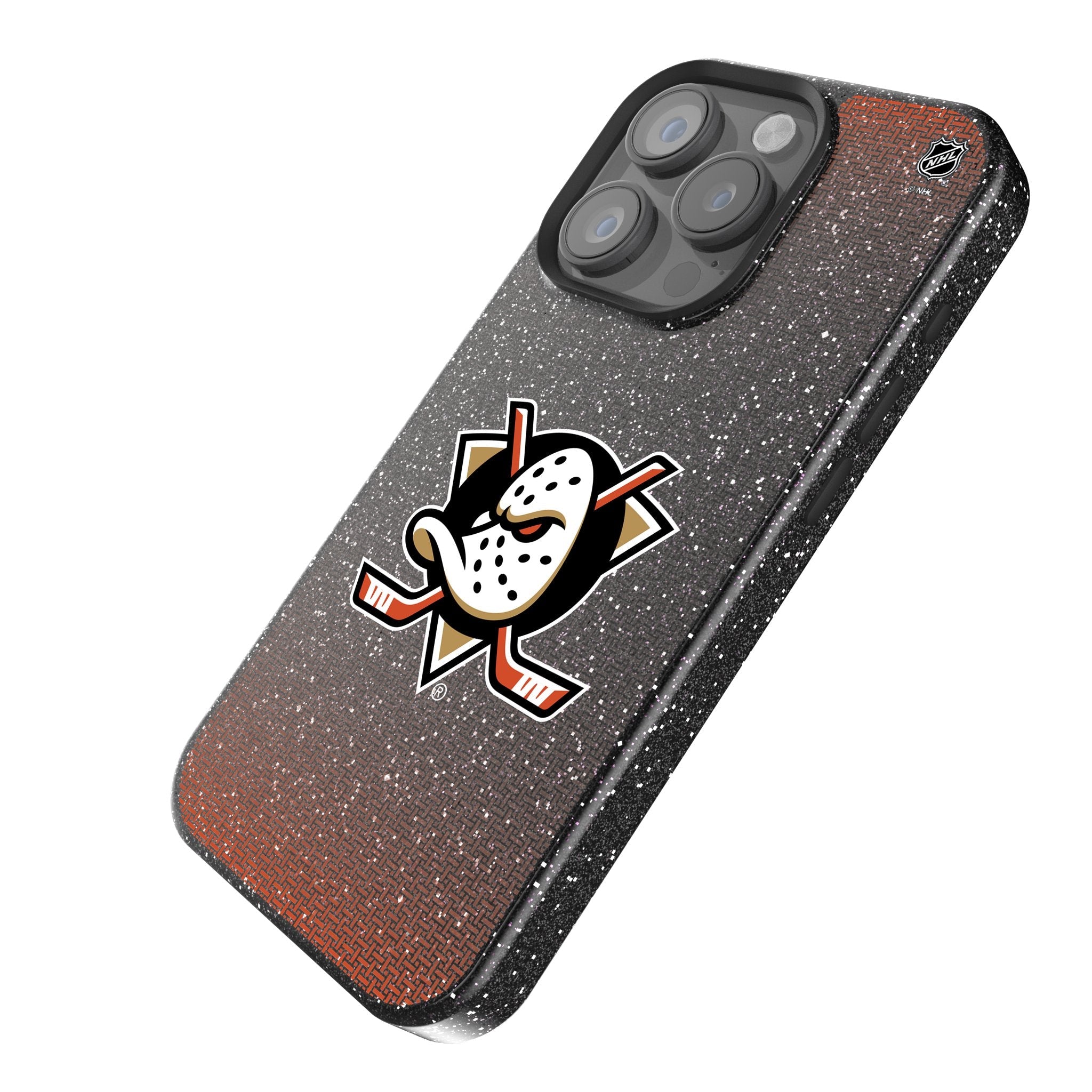 Anaheim Ducks Linen Bling Phone Case for Apple iPhone 2