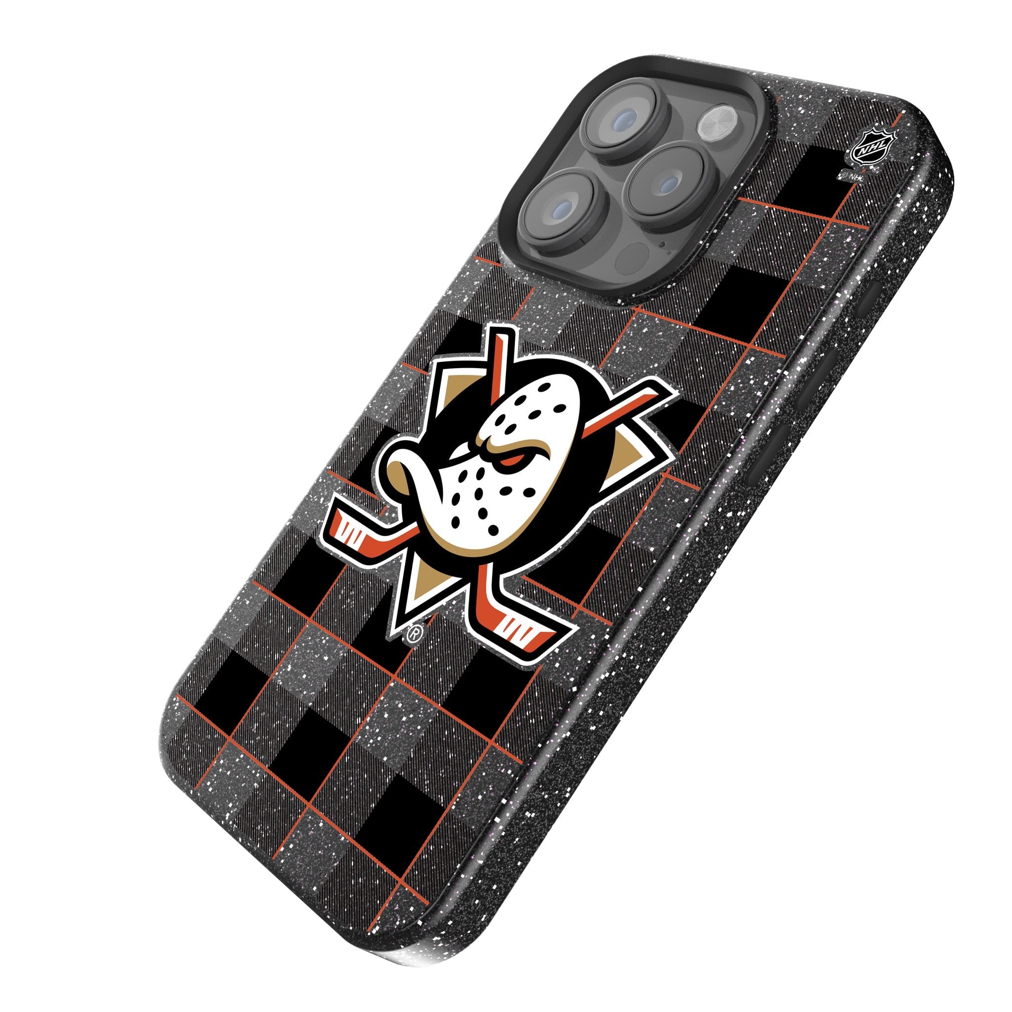 Anaheim Ducks Plaid Bling Phone Case