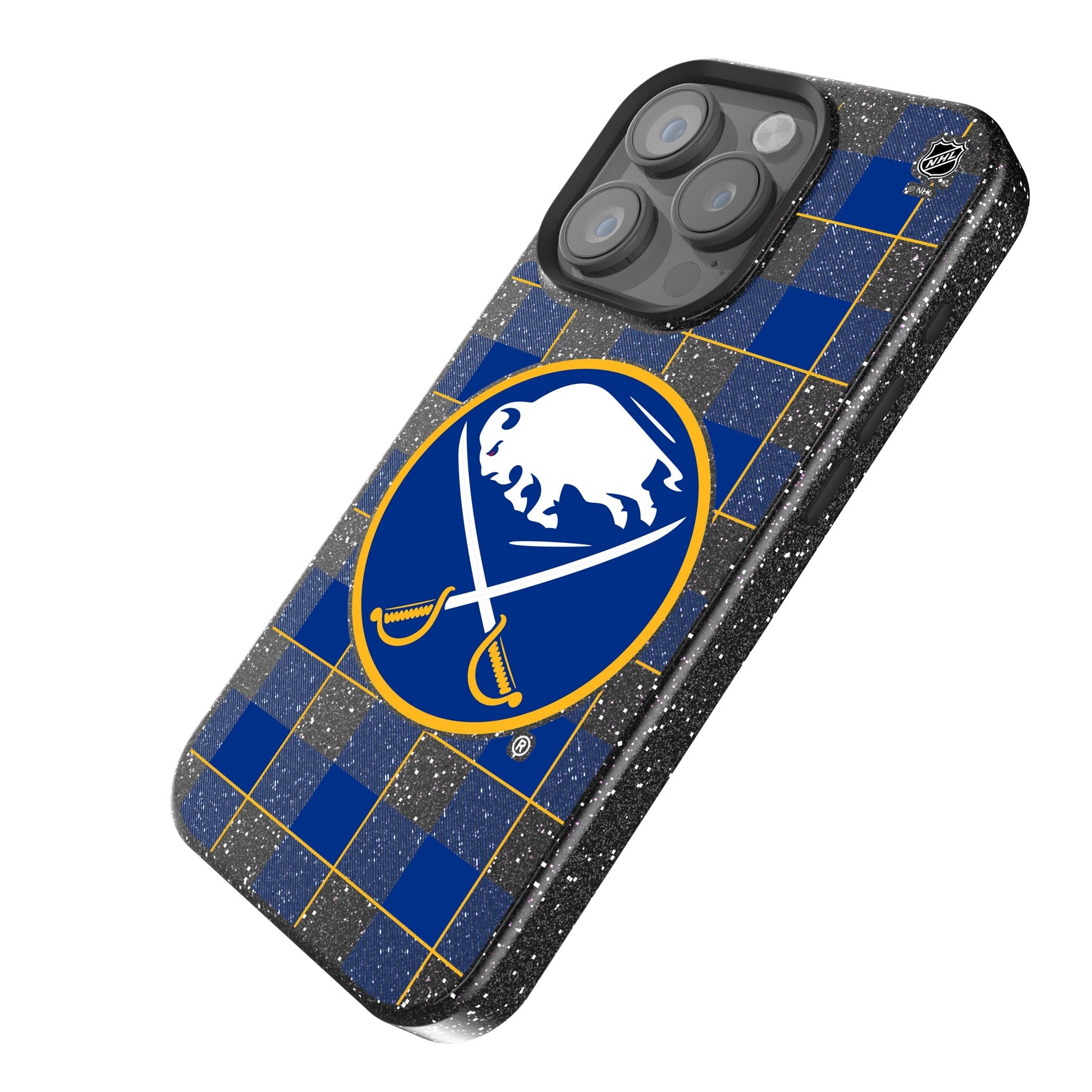 Buffalo Sabres Plaid Bling Phone Case