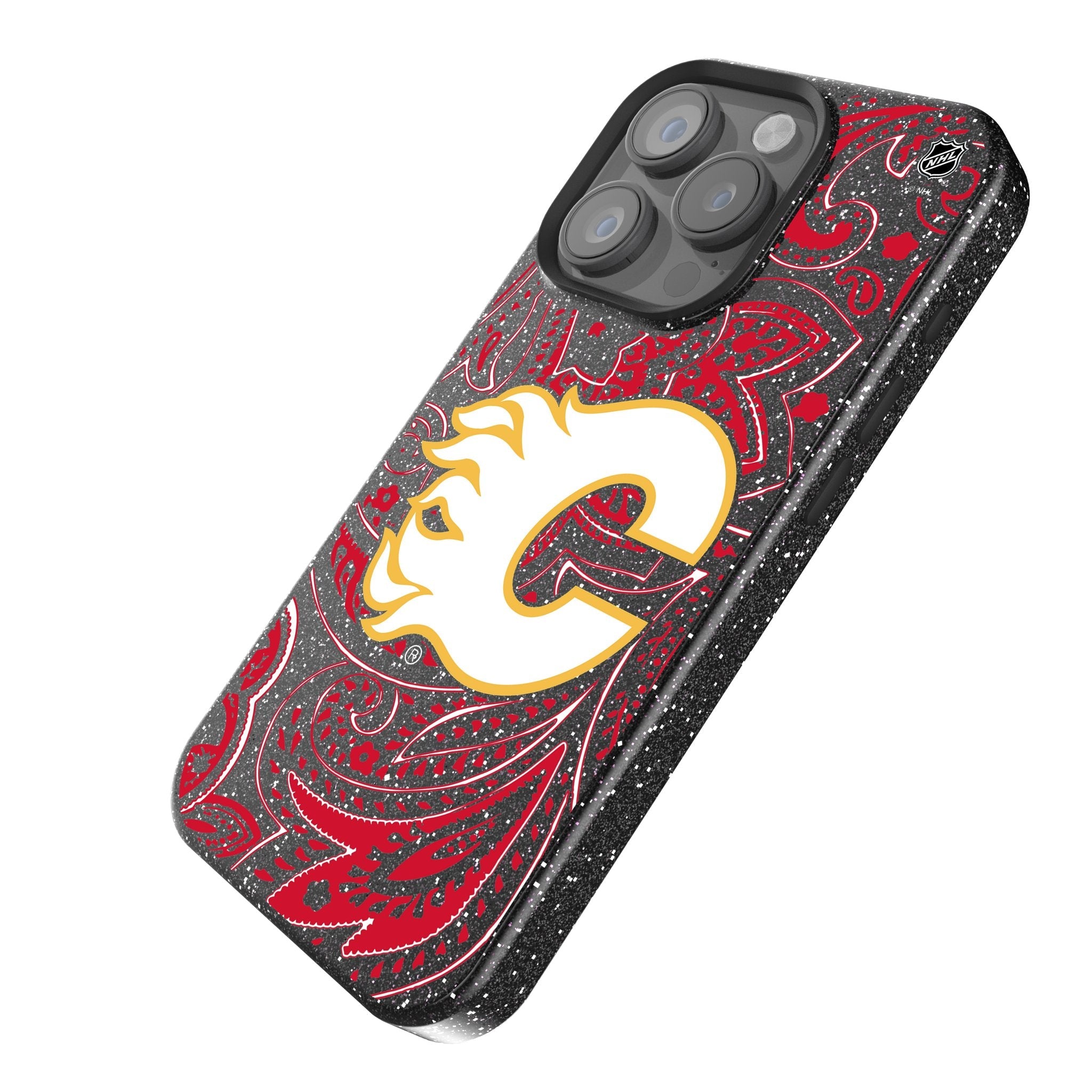Calgary Flames Paisley Bling Phone Case
