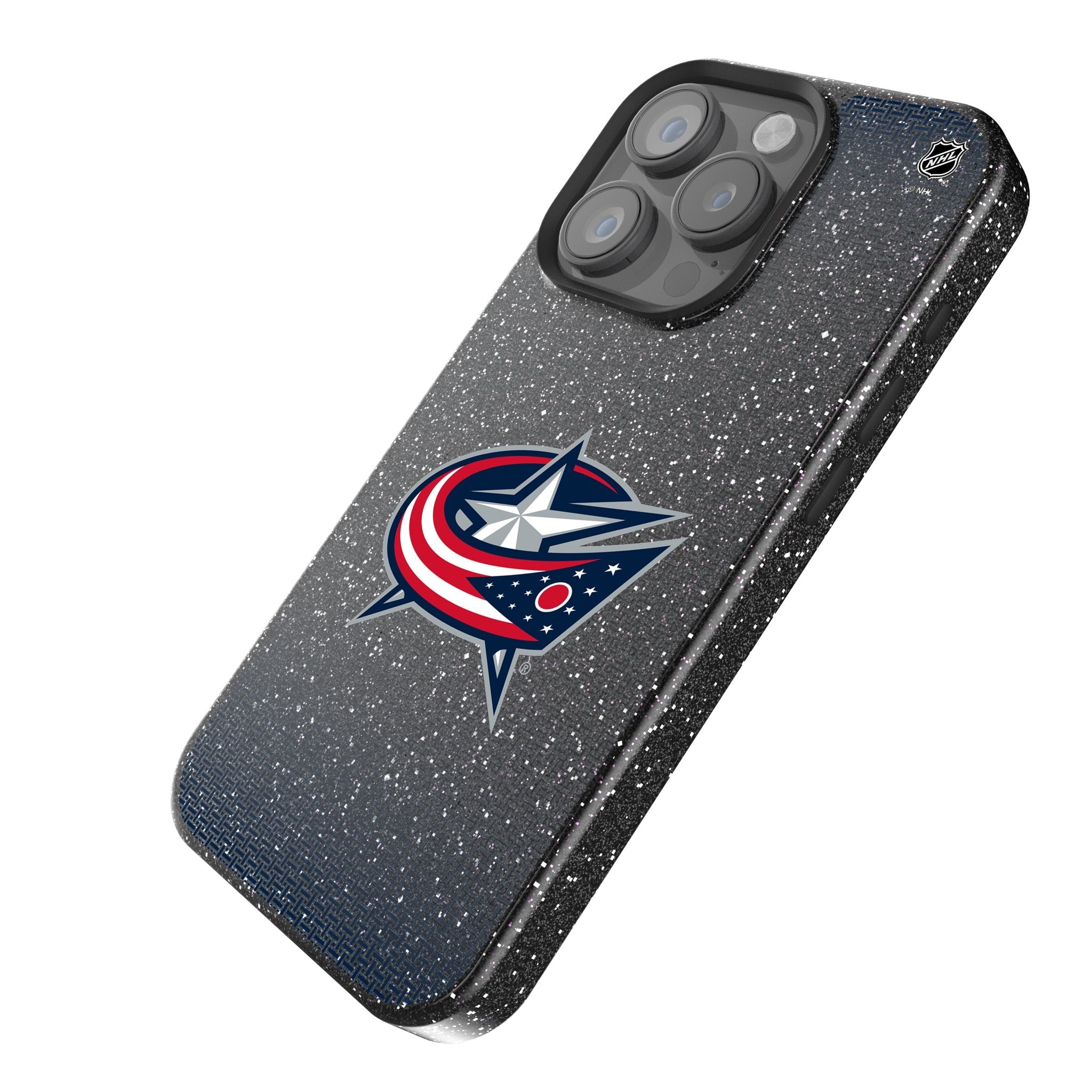 Columbus Blue Jackets Linen Bling Phone Case for Apple iPhone