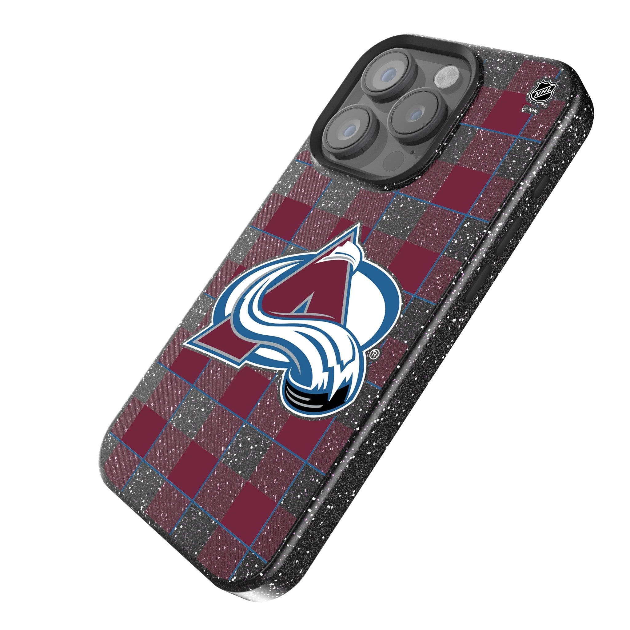 Colorado Avalanche Plaid Bling Phone Case