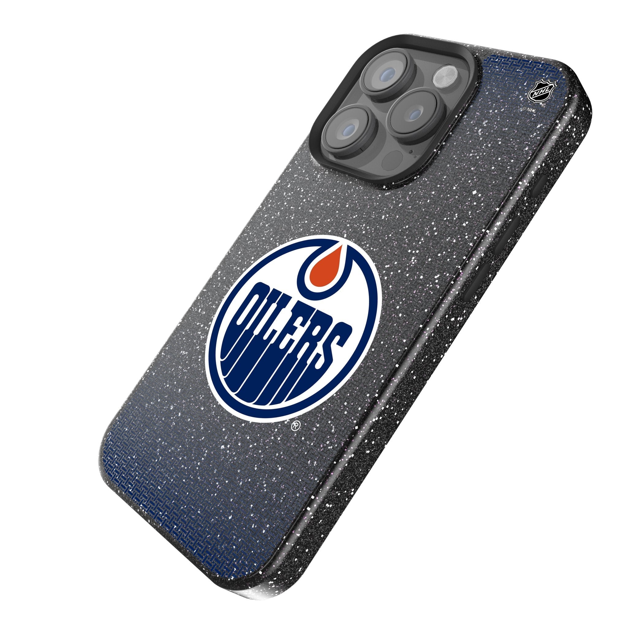 Edmonton Oilers Linen Bling Phone Case for Apple iPhone