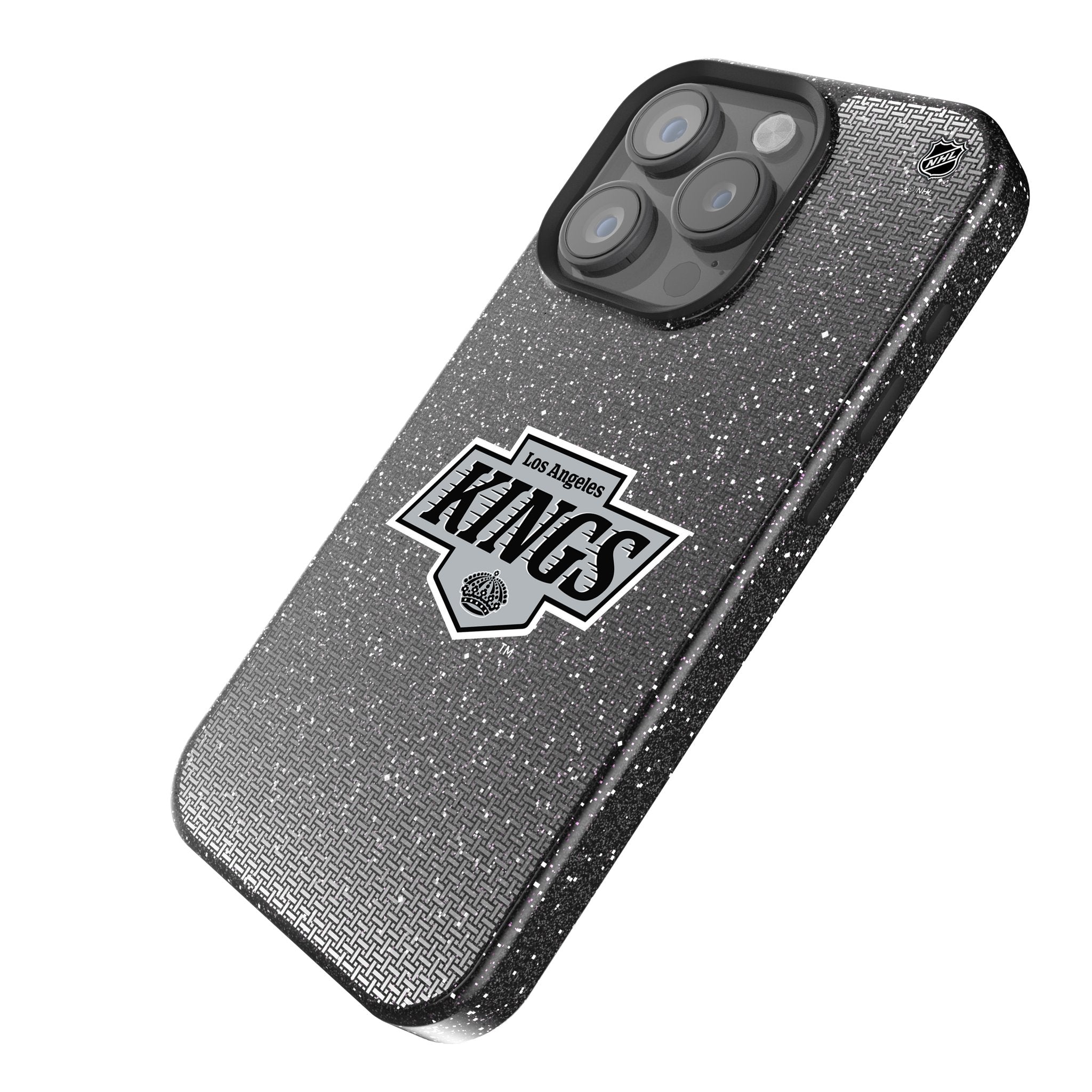 LA Kings Linen Bling Phone Case for Apple iPhone