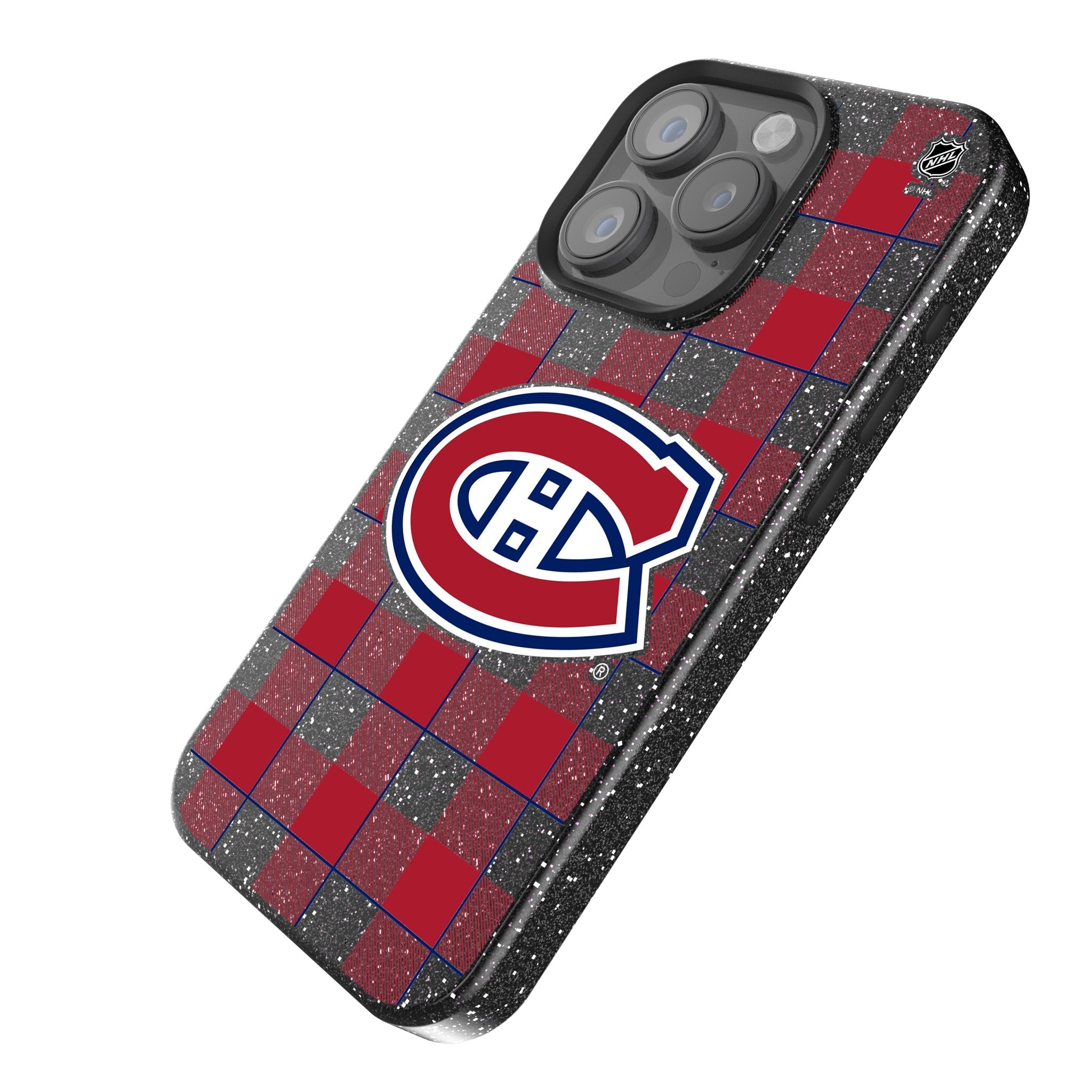 Montreal Canadiens Plaid Bling Phone Case