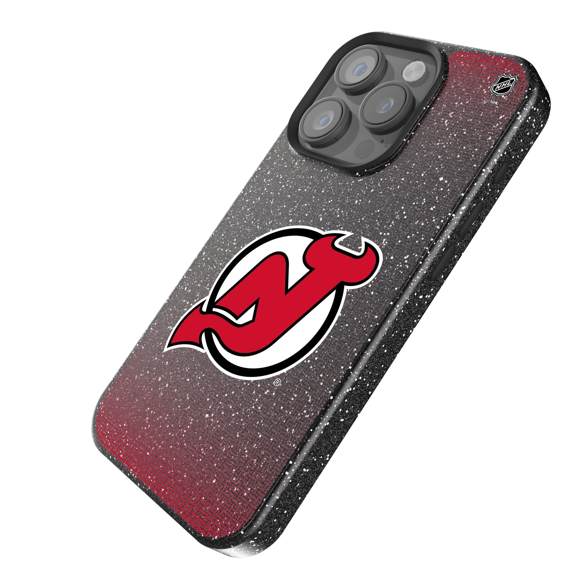New Jersey Devils Linen Bling Phone Case for Apple iPhone