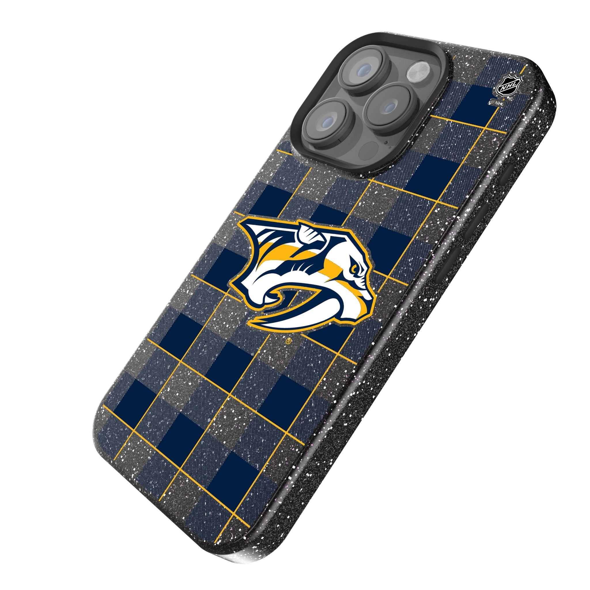 Nashville Predators Plaid Bling Phone Case