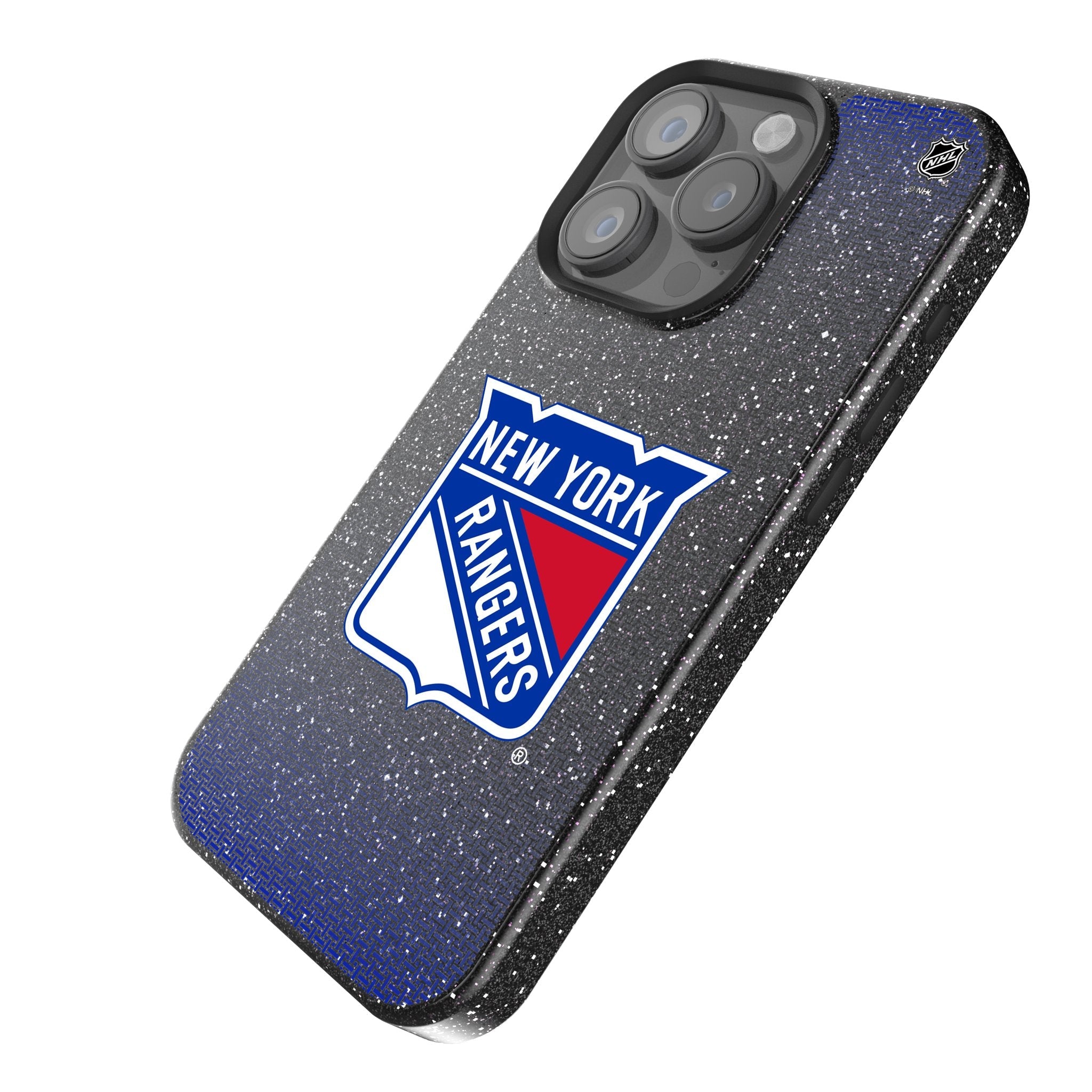 New York Rangers Linen Bling Phone Case for Apple iPhone