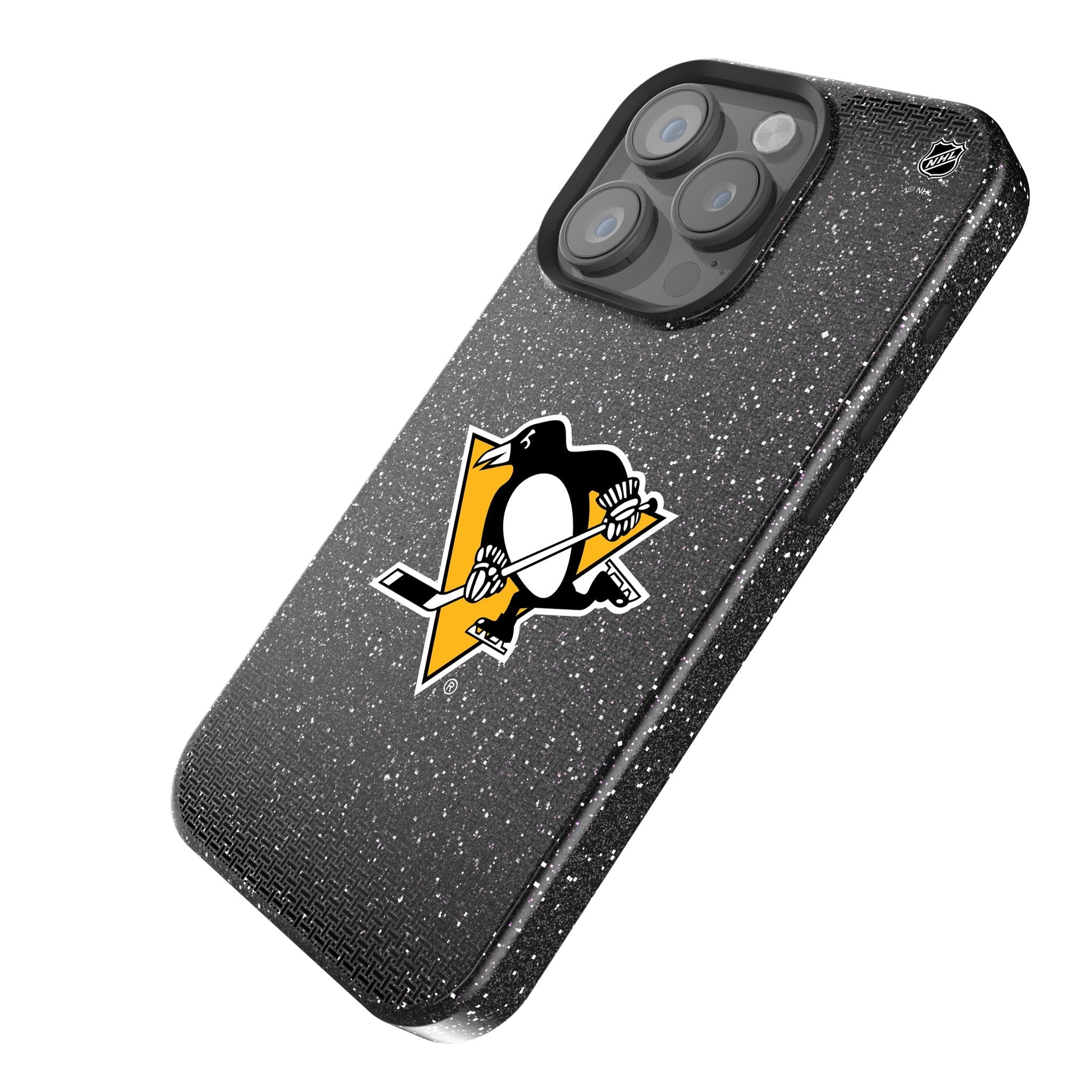 Pittsburgh Penguins Linen Bling Phone Case for Apple iPhone
