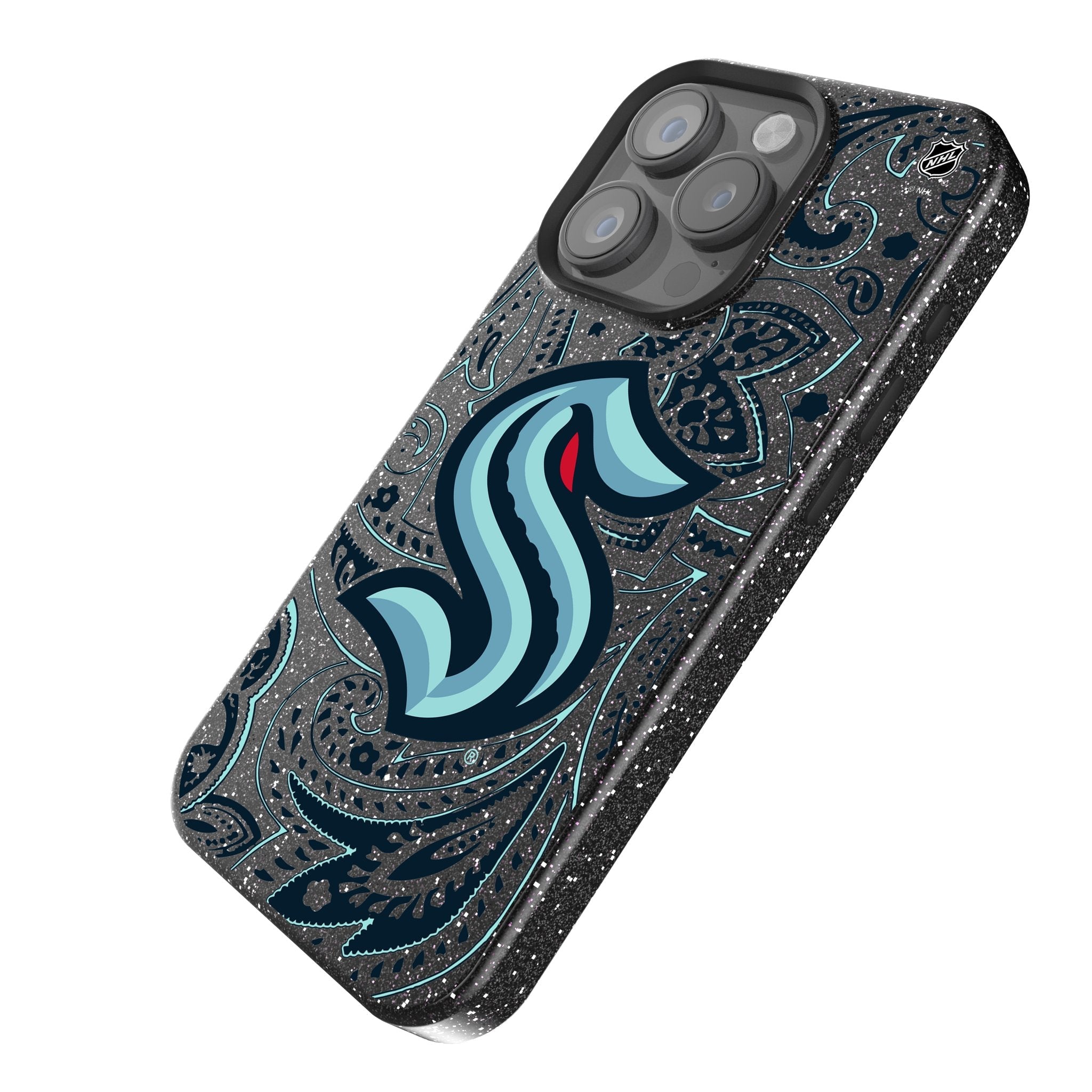 Seattle Kraken Paisley Bling Phone Case
