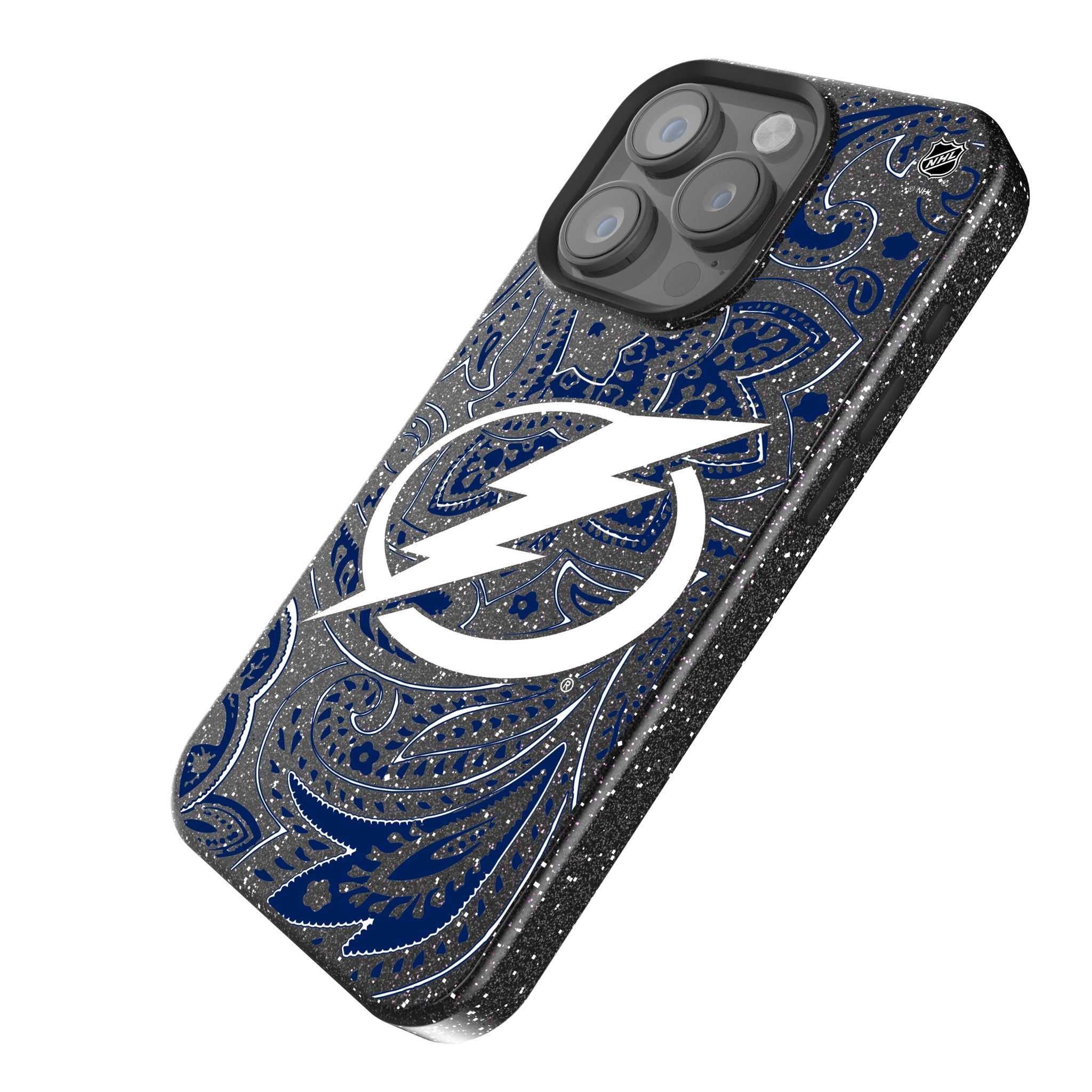 Tampa Bay Lightning Paisley Bling Phone Case