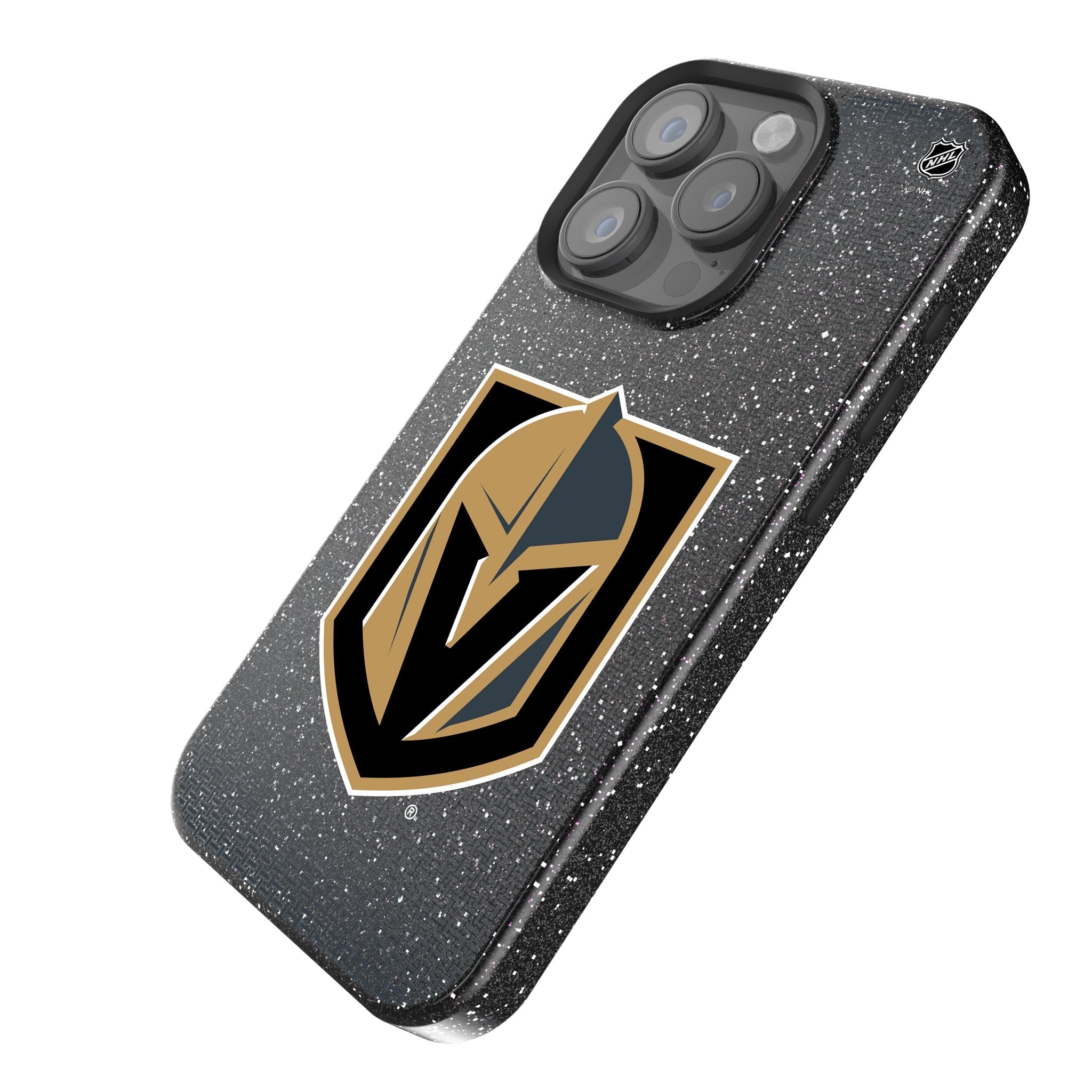 Vegas Golden Knights Linen Bling Phone Case for Apple iPhone