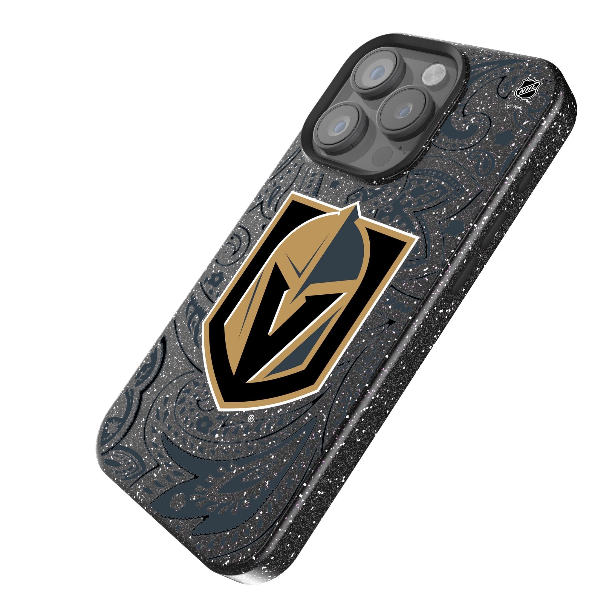 Vegas Golden Knights Paisley Bling Phone Case