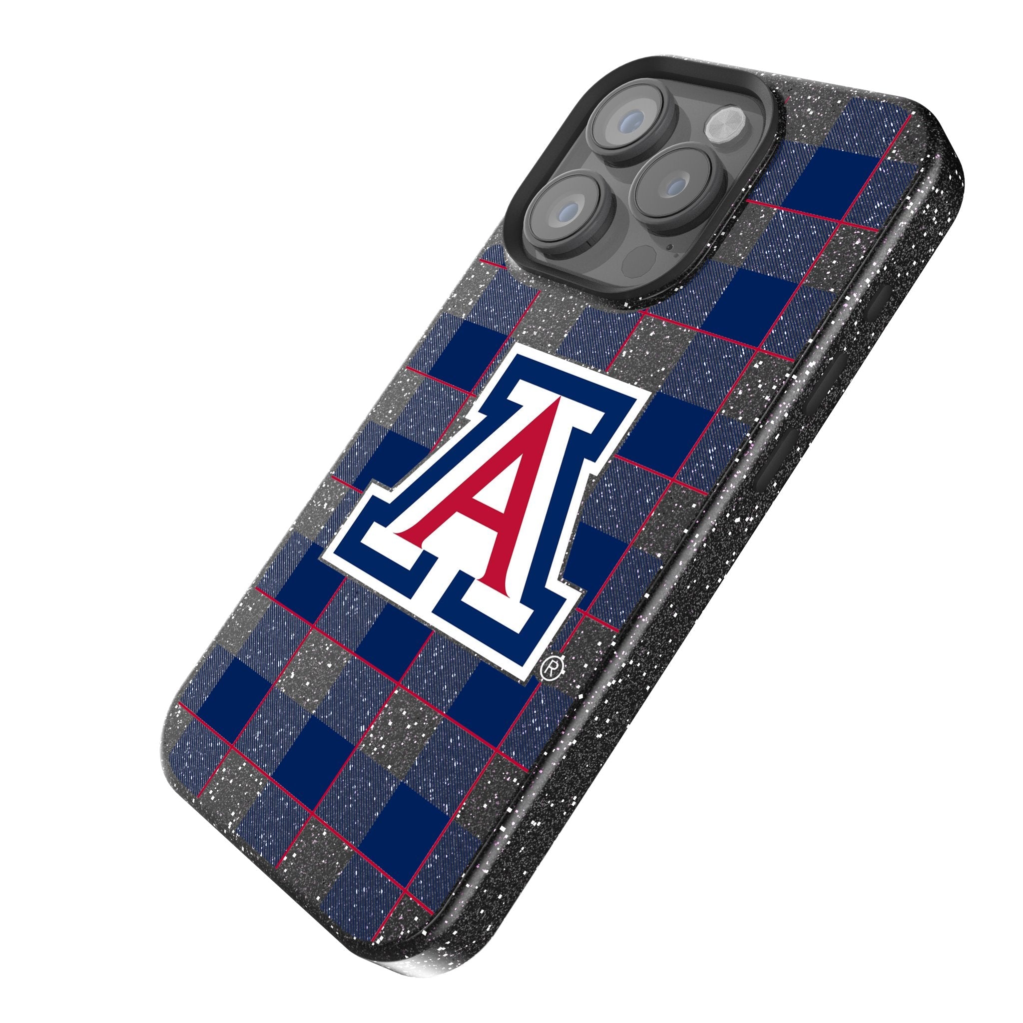 University of Arizona Wildcats Plaid Bling Phone Case