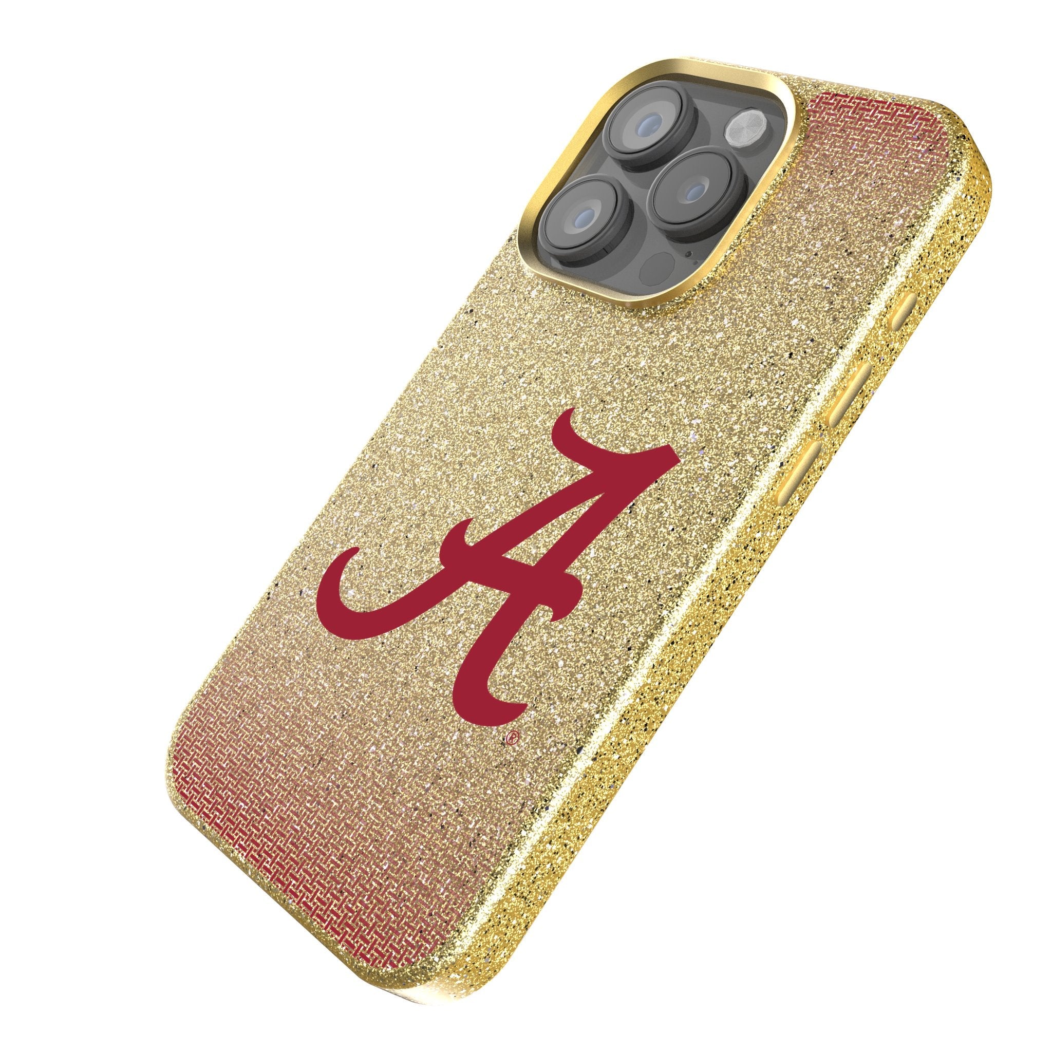 University of Alabama Crimson Tide Script A Linen Bling Phone Case for Apple iPhone 2