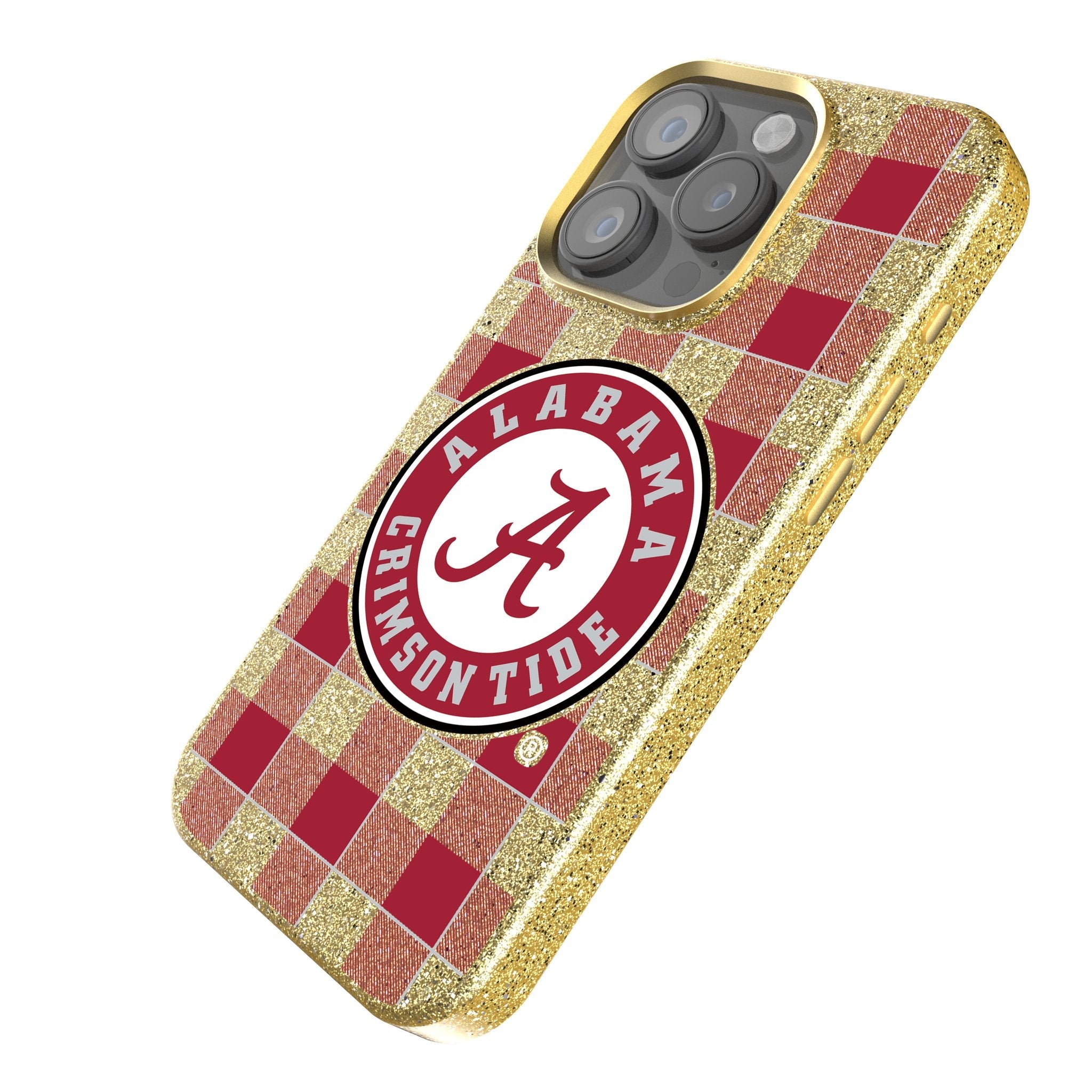 University of Alabama Crimson Tide Plaid Bling Phone Case