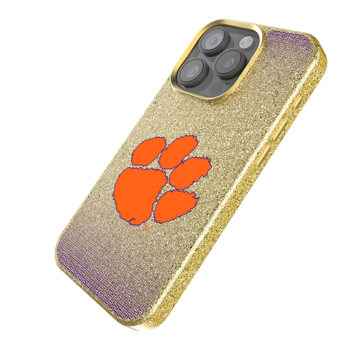 Clemson University Tigers Linen Bling Phone Case for Apple iPhone 2