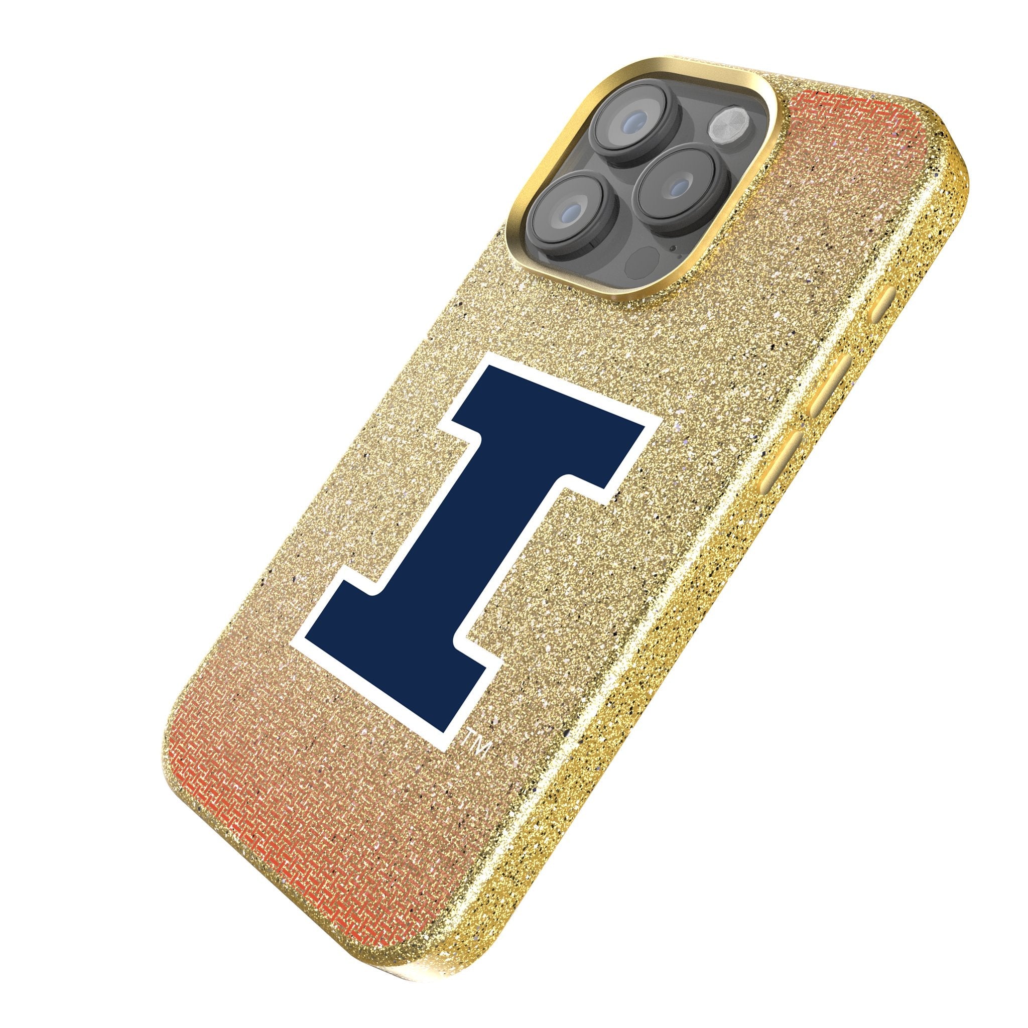 University of Illinois Fighting Illini Linen Bling Phone Case for Apple iPhone 2