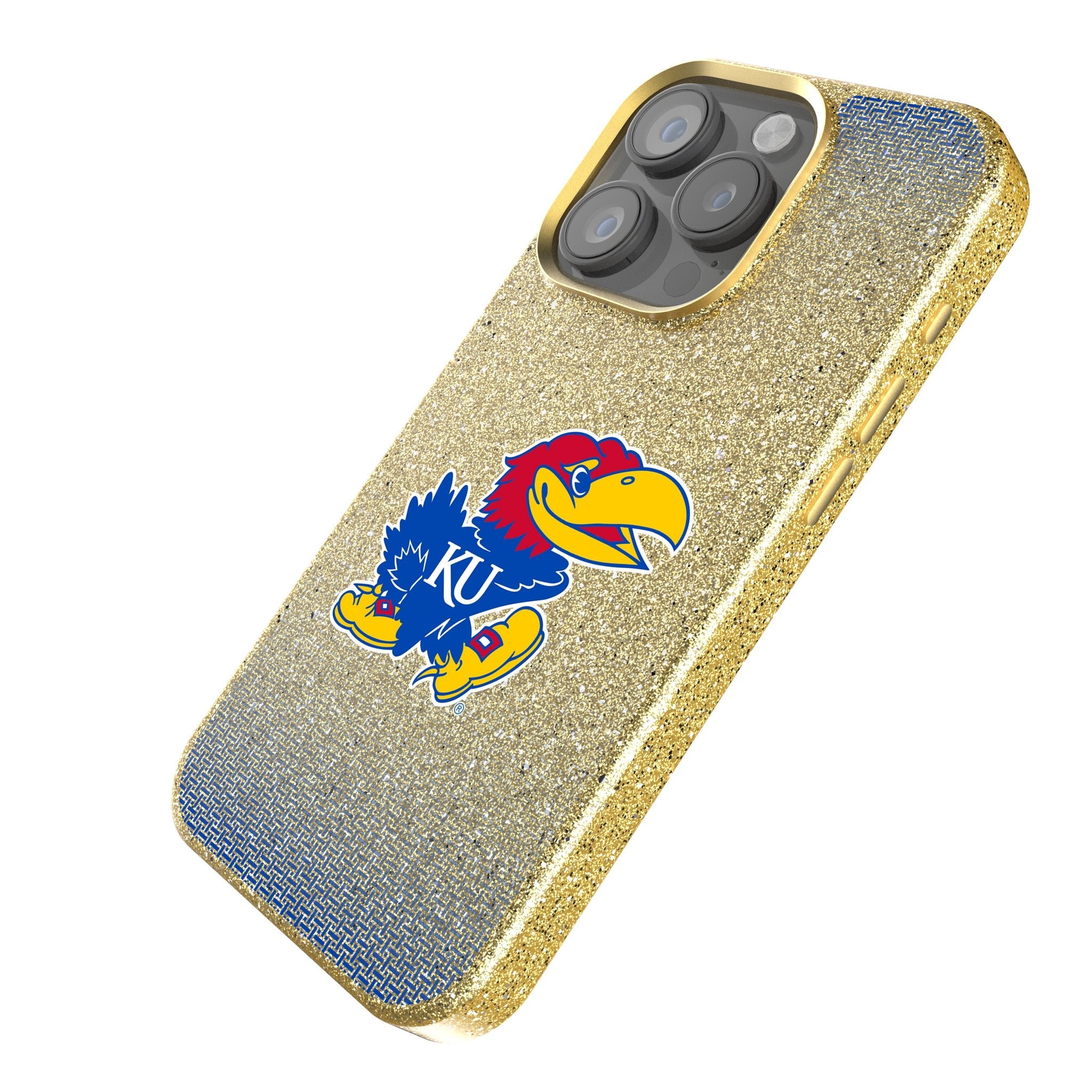 University of Kansas Jayhawks Linen Bling Phone Case for Apple iPhone