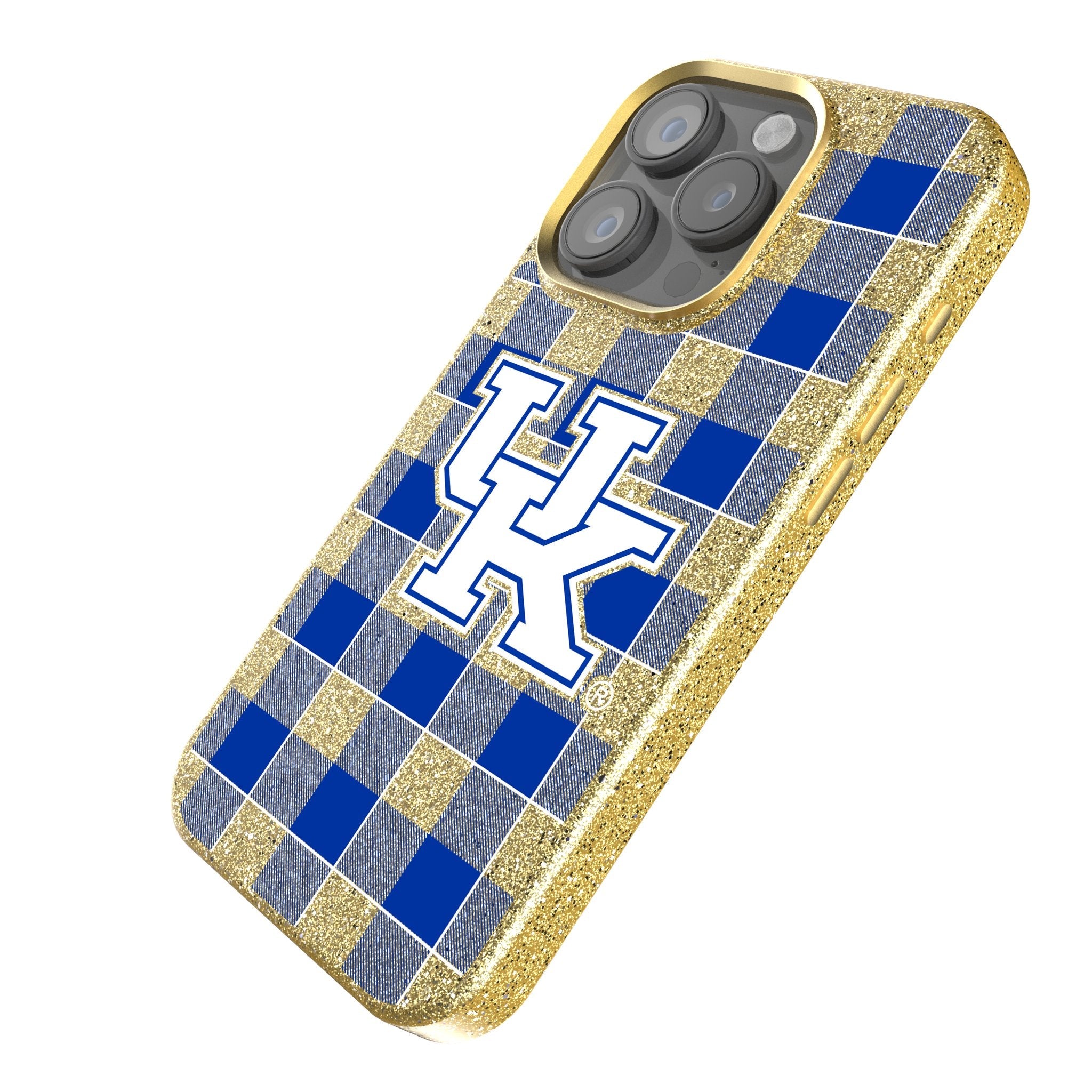 University of Kentucky Wildcats Plaid Bling Phone Case