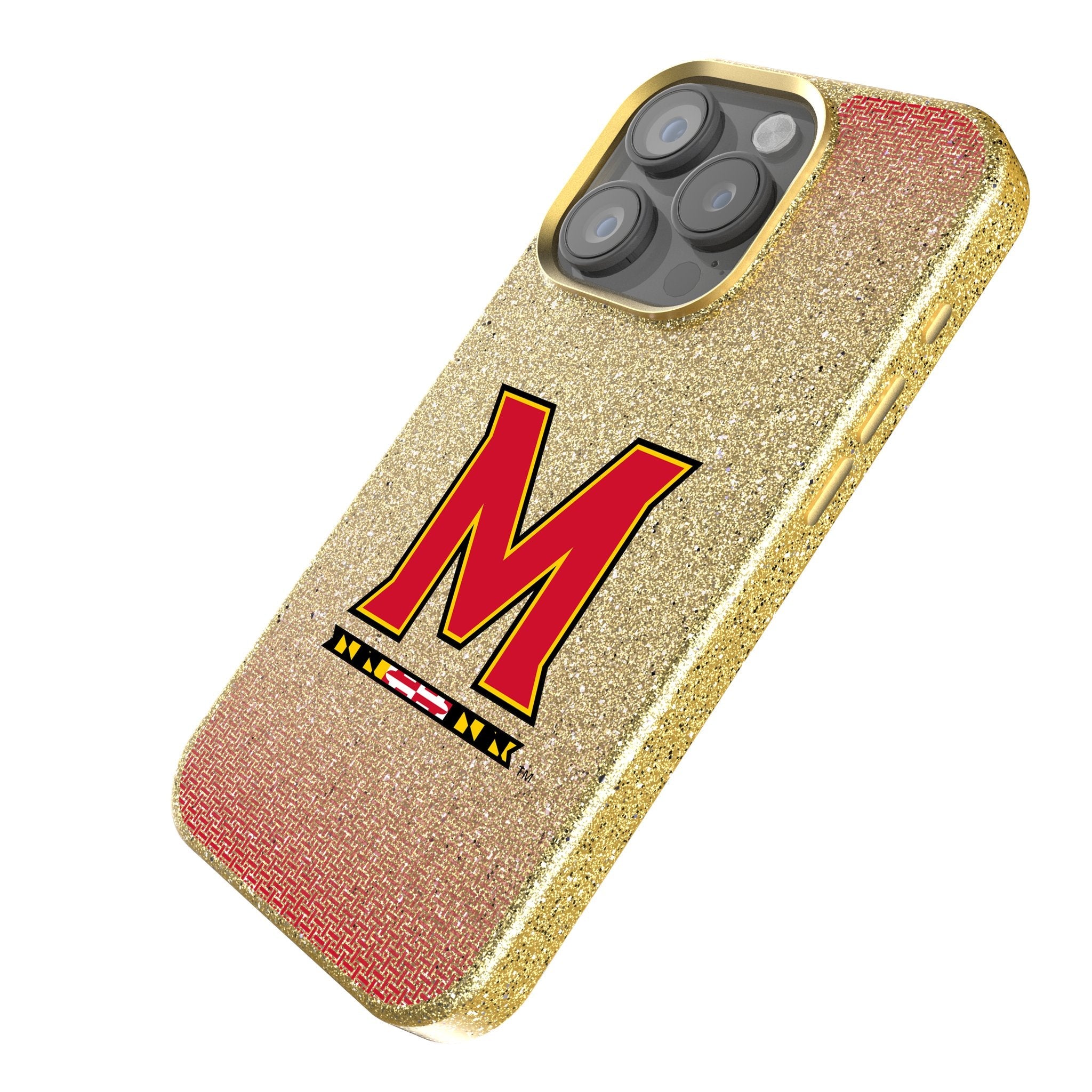 University of Maryland Terrapins Linen Bling Phone Case for Apple iPhone 2