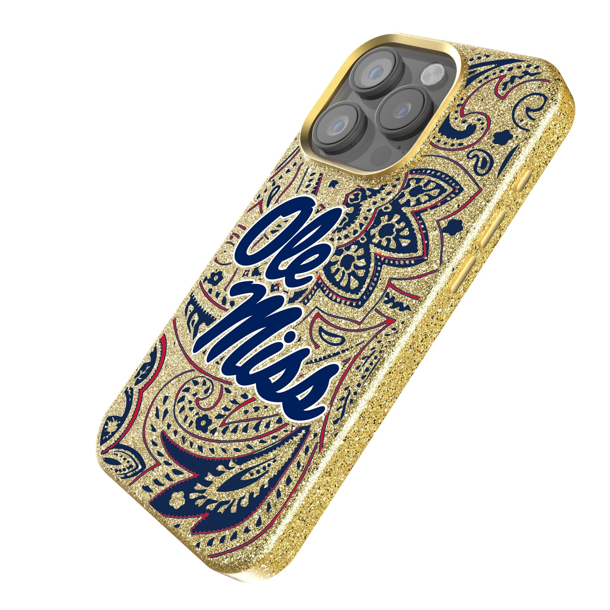 University of Mississippi Rebels Paisley Bling Phone Case 2